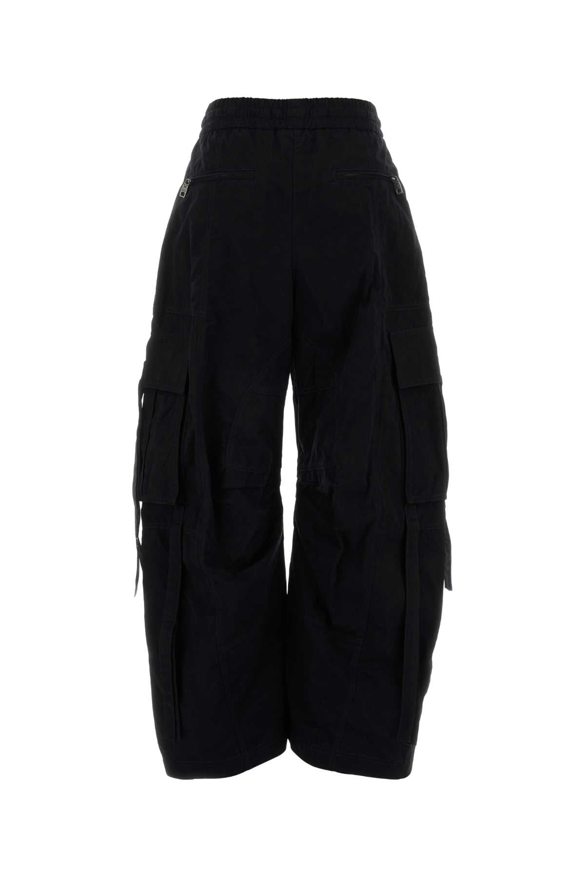 Dolce & Gabbana Women Black Cotton Blend Cargo Pant DOLCE & GABBANA