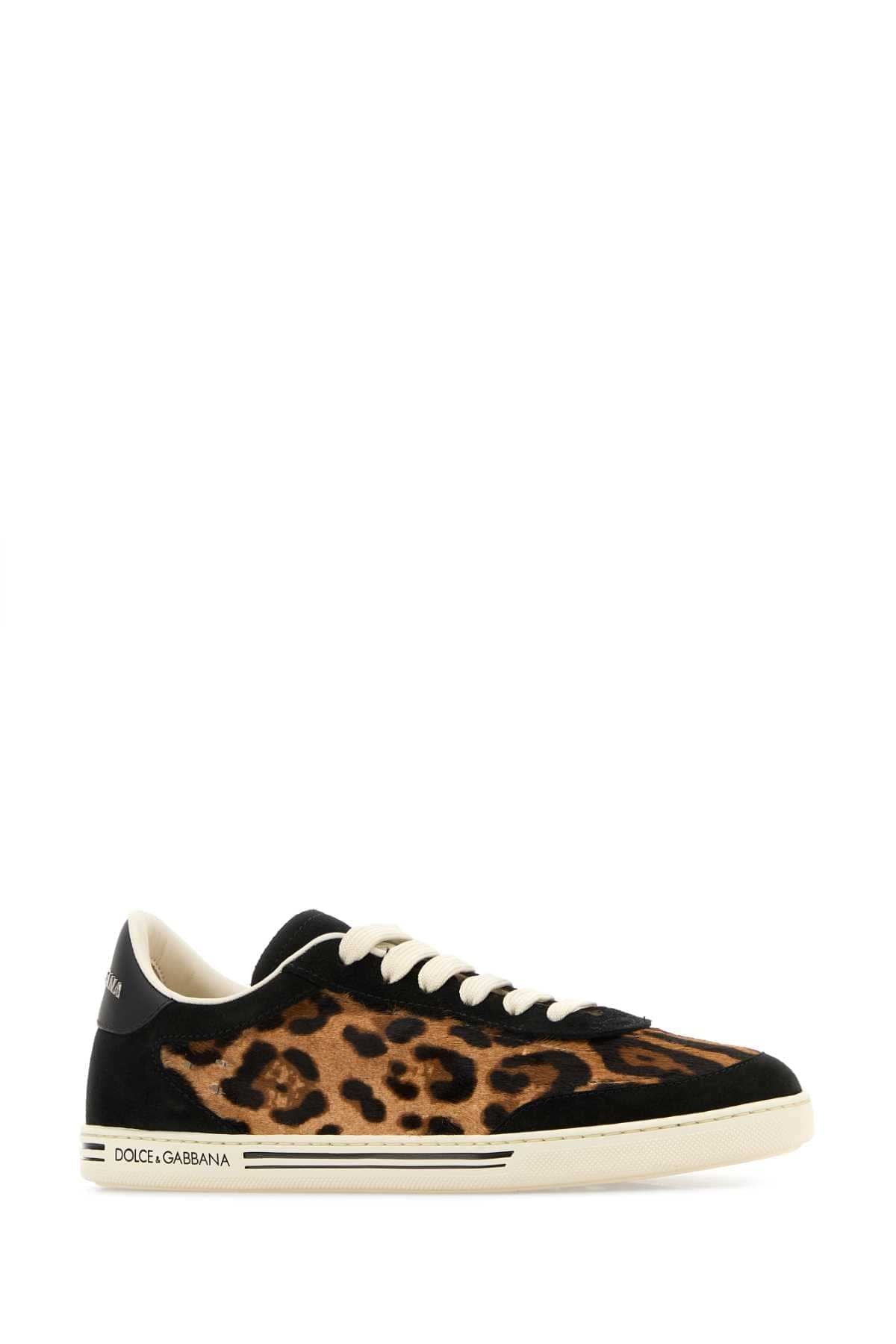 Dolce & Gabbana Women Printed Calf Hair Saint Tropez Light Sneakers DOLCE & GABBANA