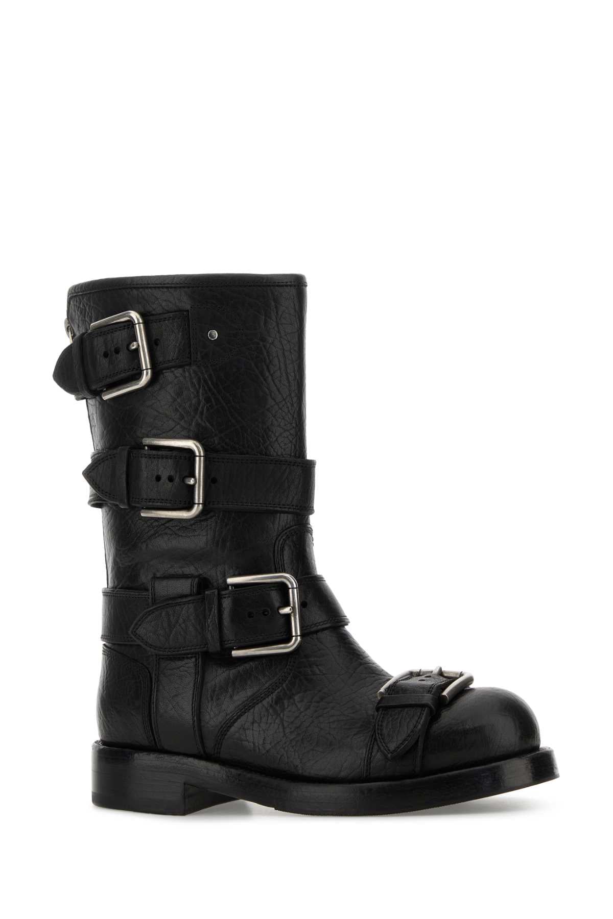 Dolce & Gabbana Women Black Leather Boots DOLCE & GABBANA