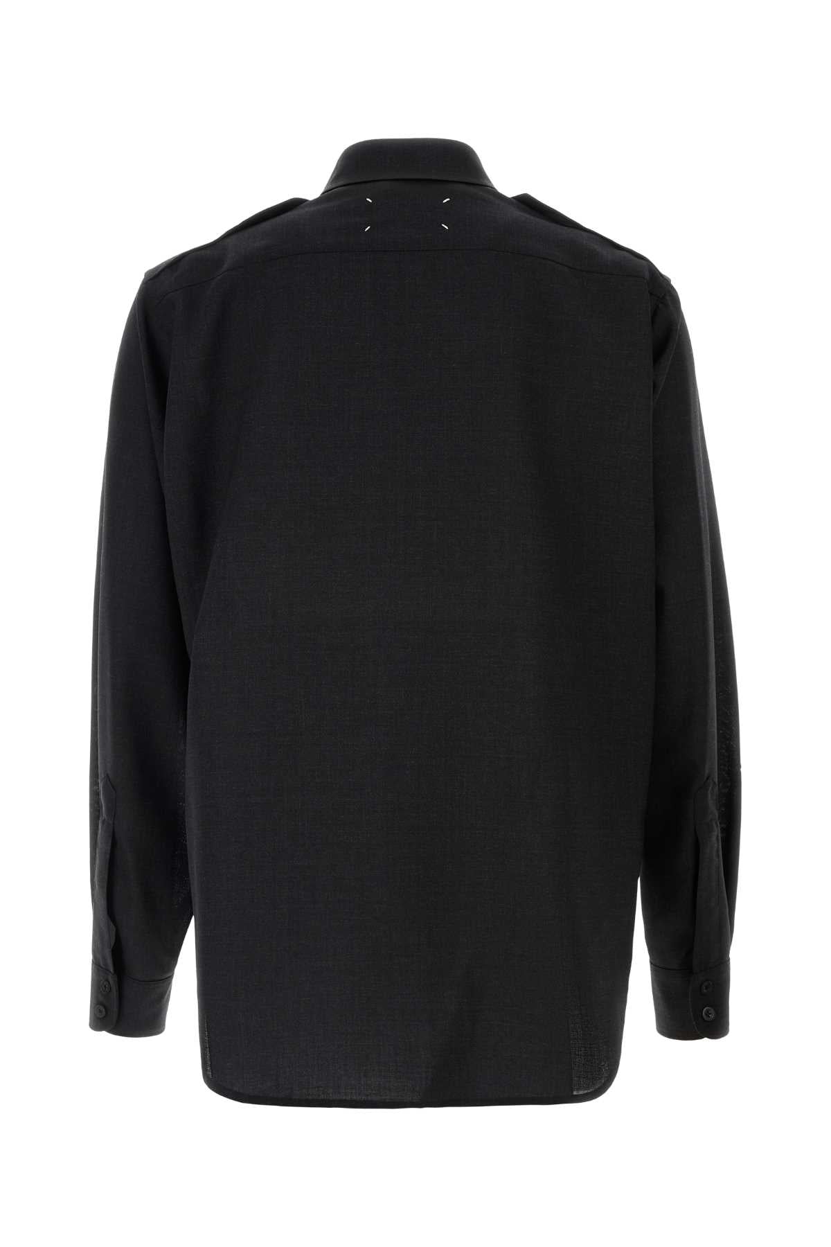 Maison Margiela Men Slate Wool Shirt MAISON MARGIELA