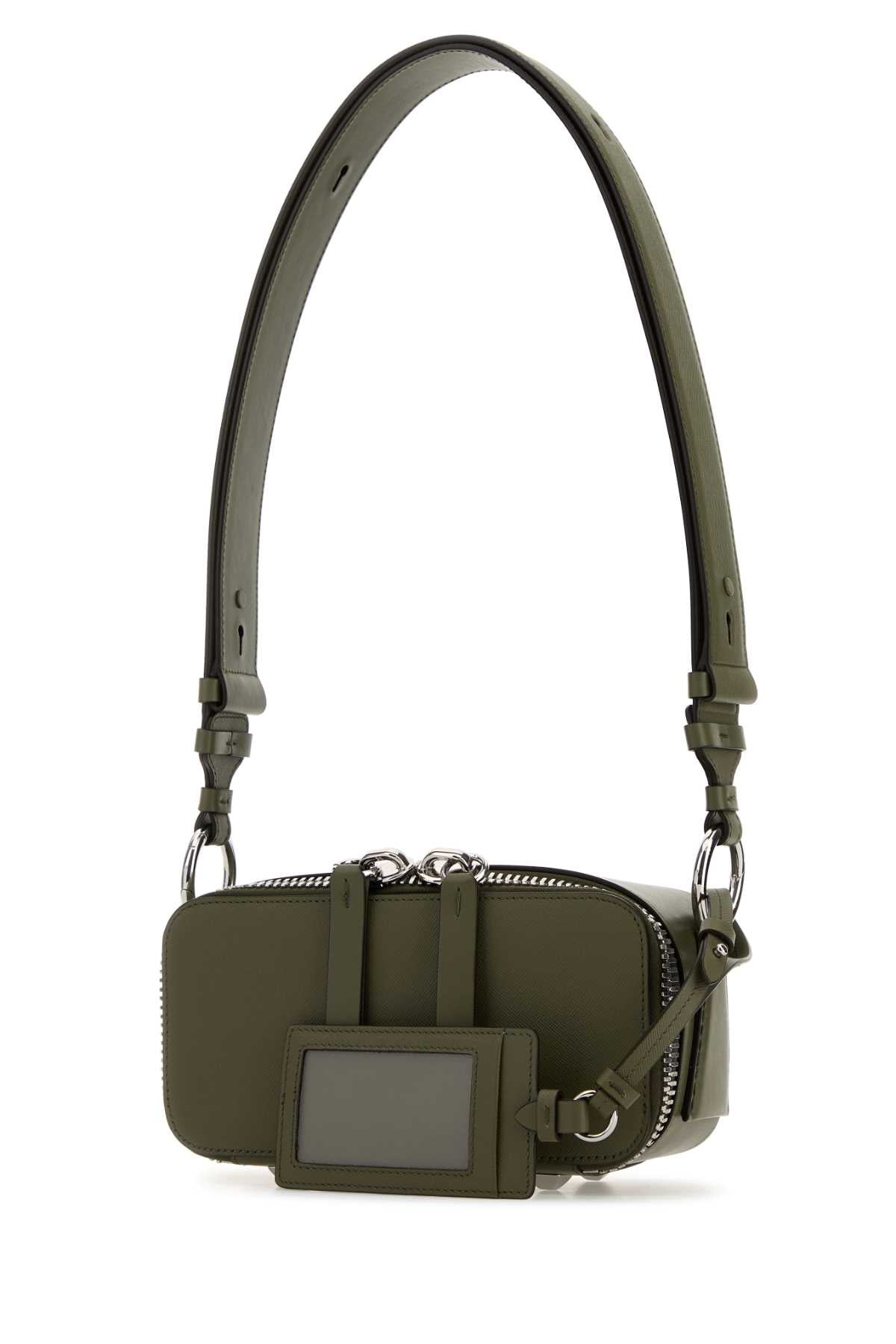 Maison Margiela Women Army Green Leather Shoulder Bag MAISON MARGIELA
