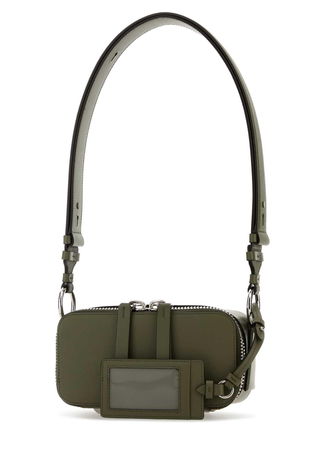 Maison Margiela Women Olive Green Leather Shoulder Bag MAISON MARGIELA