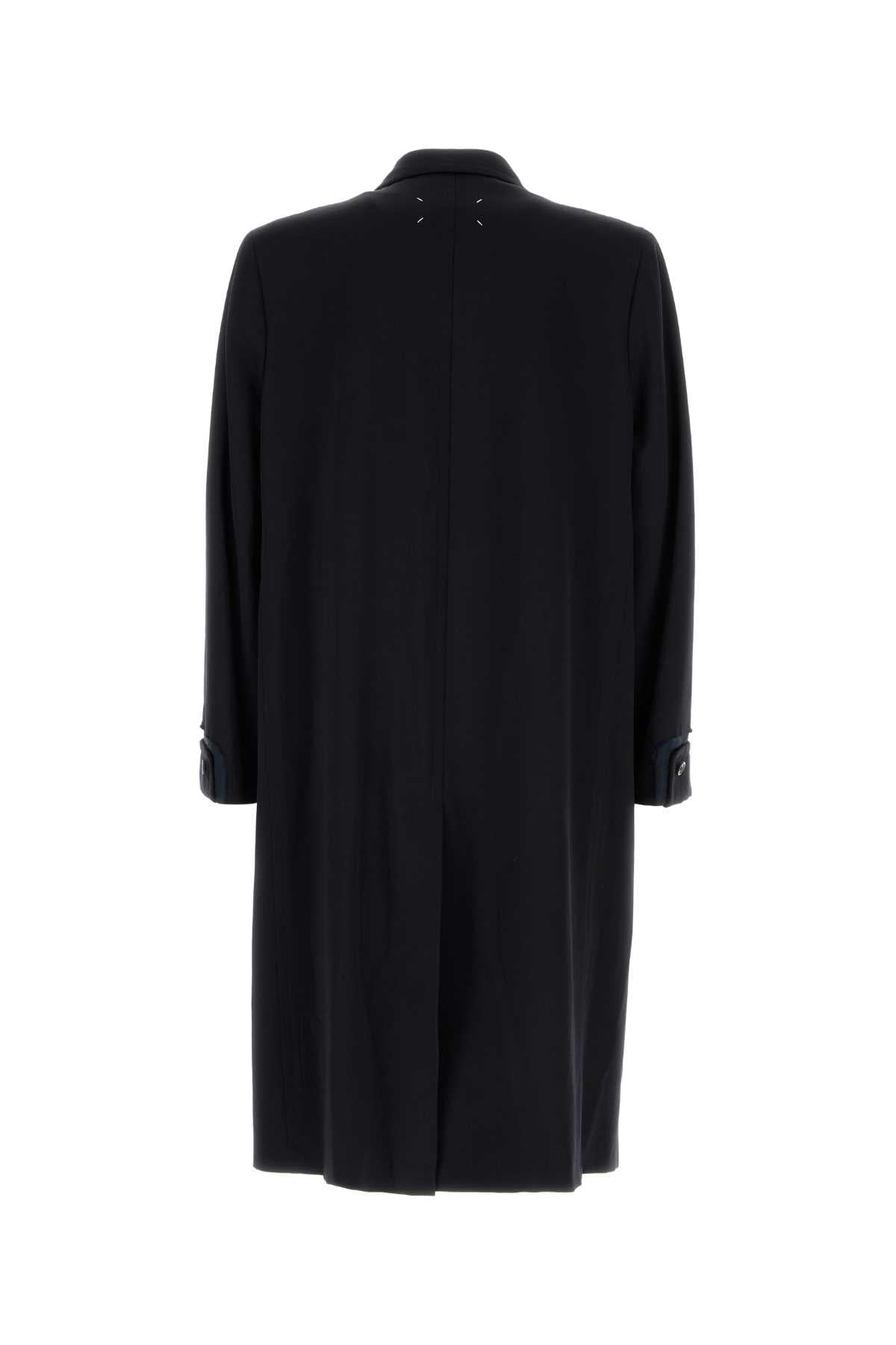 Maison Margiela Men Midnight Blue Wool Coat MAISON MARGIELA