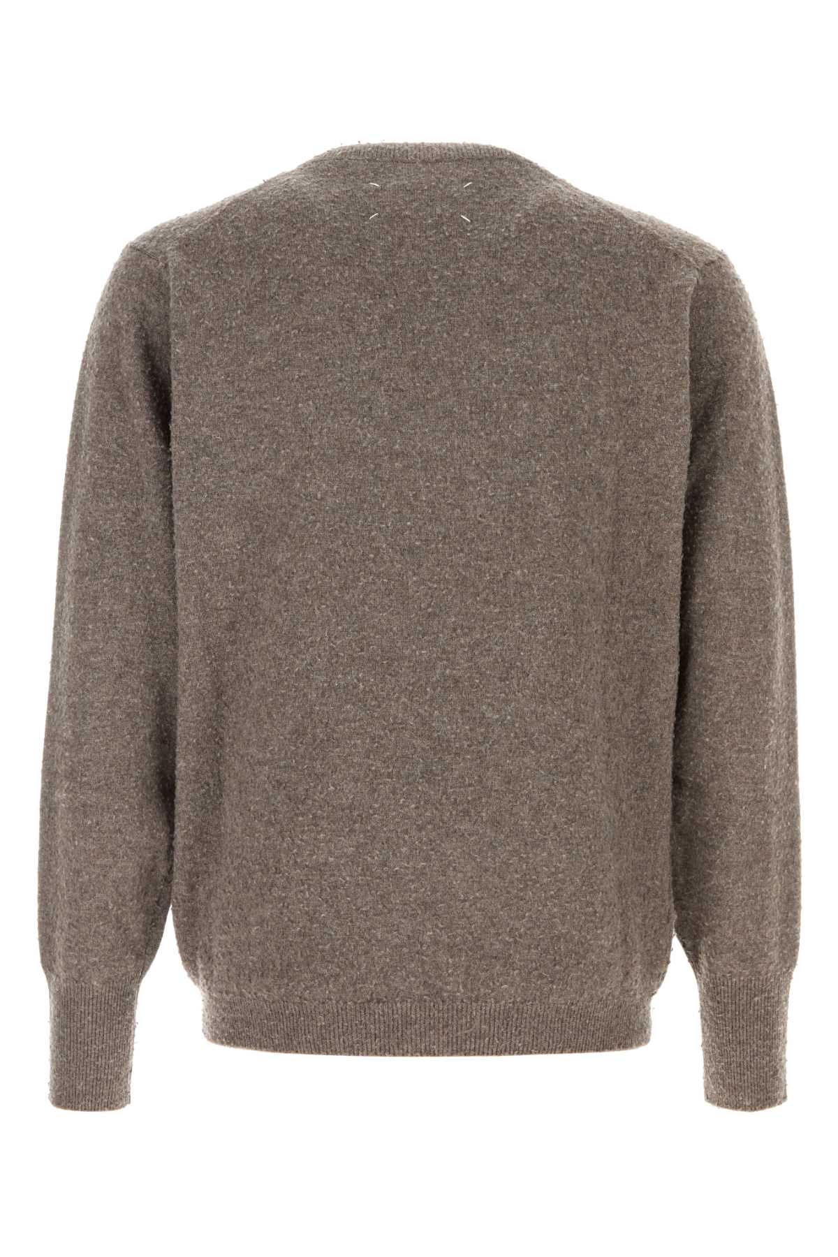 Maison Margiela Men Dove Grey Cashmere Blend Sweater MAISON MARGIELA