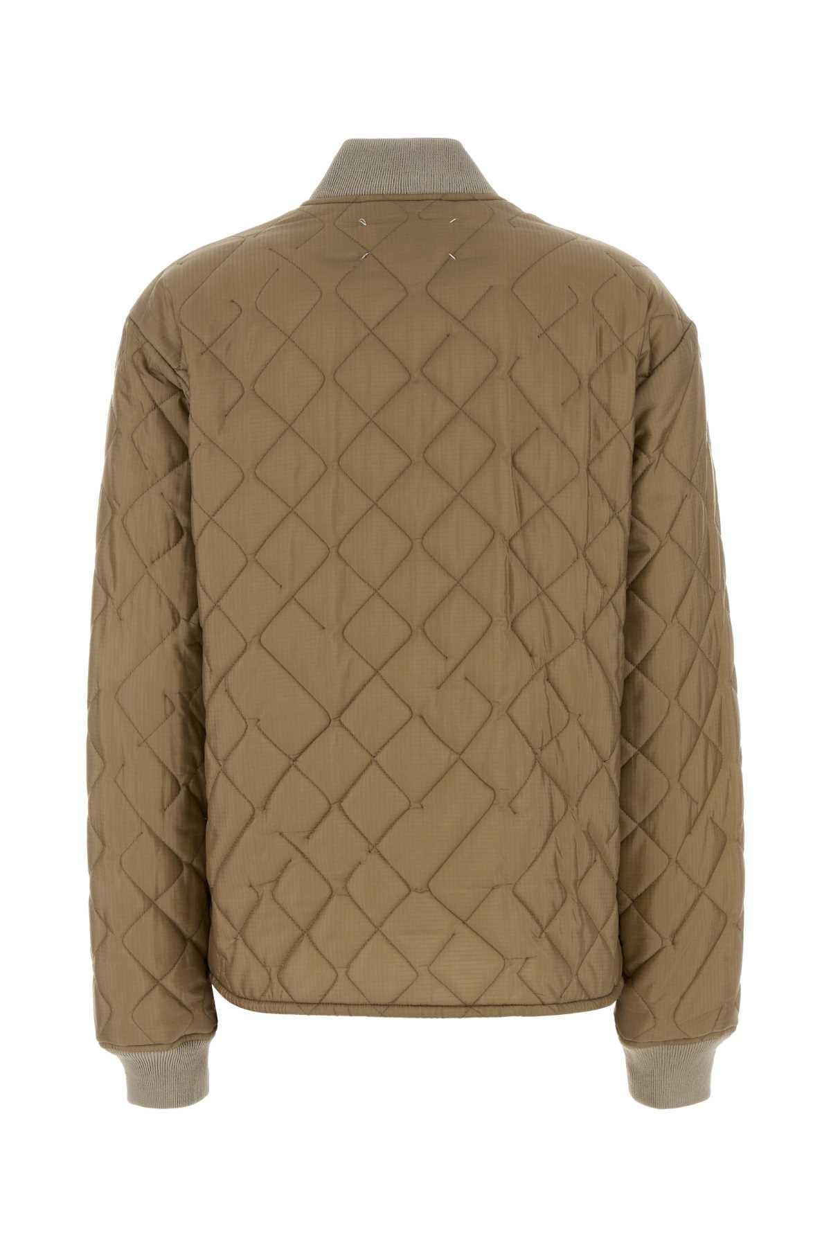 Maison Margiela Women Beige Nylon Bomber Jacket MAISON MARGIELA