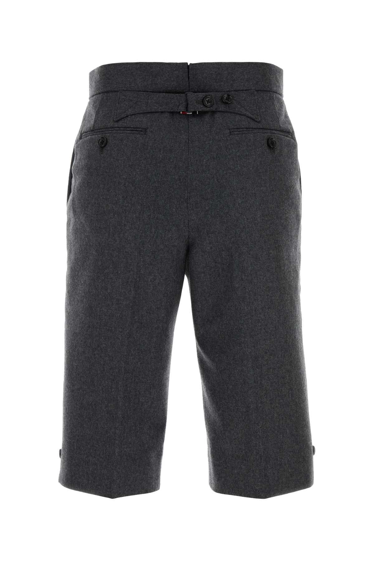 Thom Browne Women Graphite Wool Bermuda Shorts