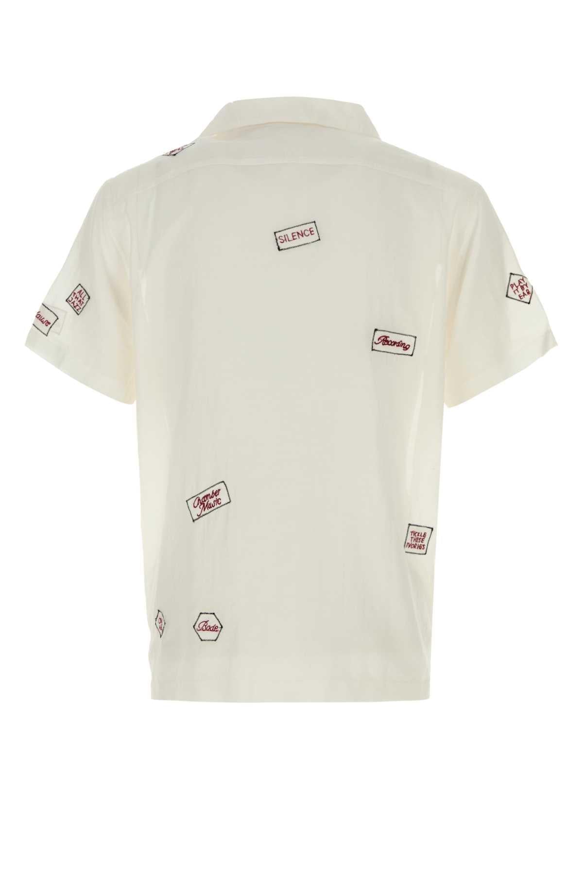 Bode Men White Cotton Blend On Air Shirt BODE