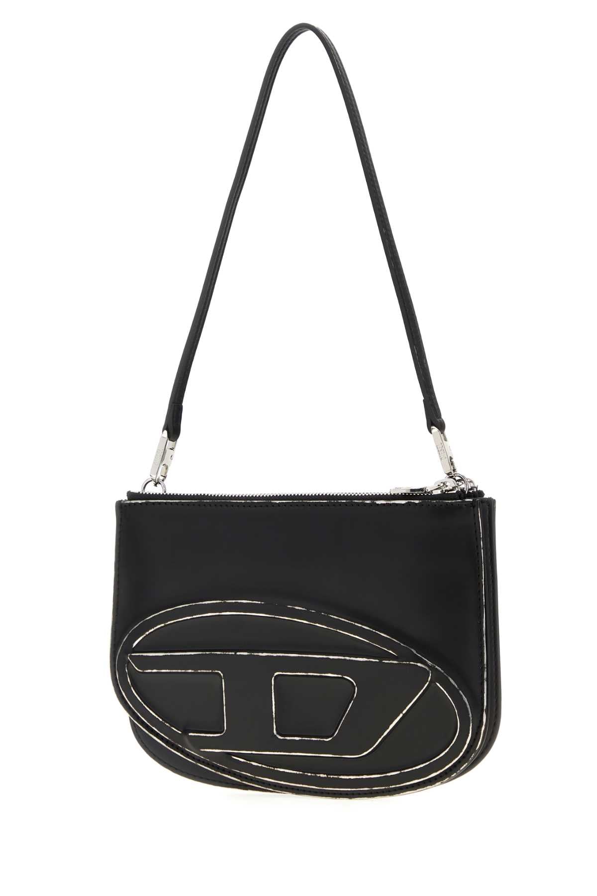 Diesel Women Black Leather 1Dr Shoulder Bag DIESEL