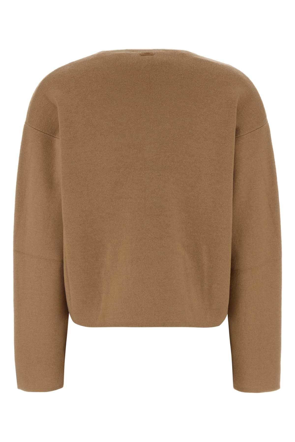 Max Mara Women Camel Wool Blend Zibello Sweater MAX MARA