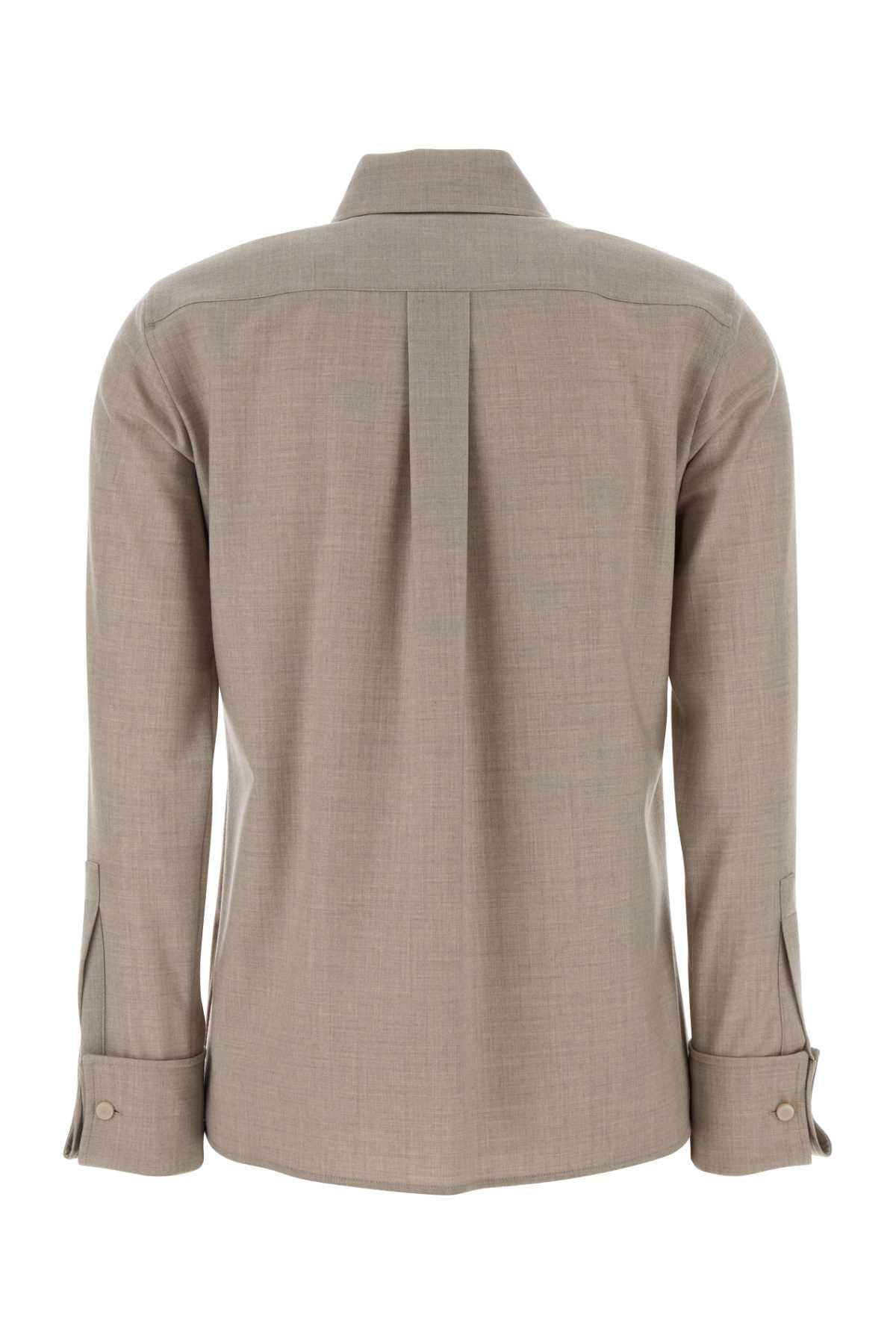 Max Mara Women Dove Grey Stretch Cashmere Tebaide Shirt MAX MARA