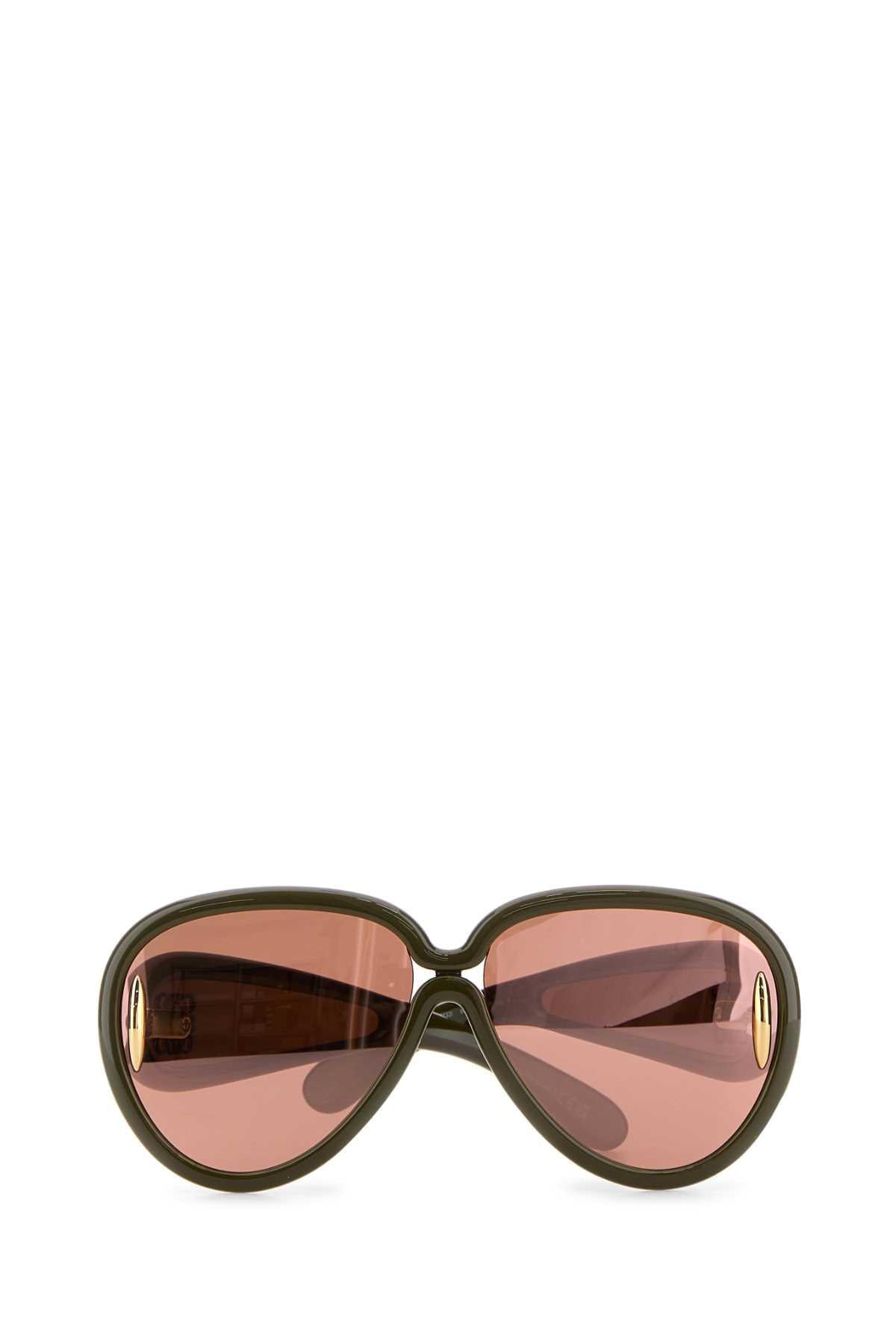 Loewe Unisex Army Green Acetate Sunglasses LOEWE