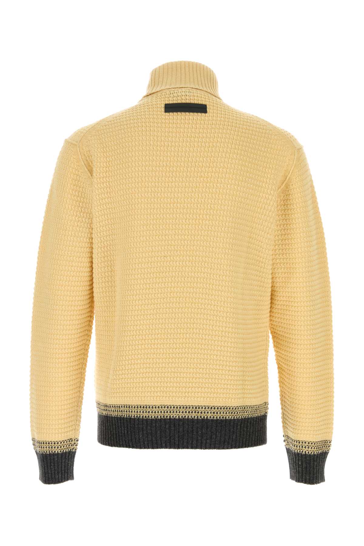 Zegna Men Yellow Cashmere Sweater ZEGNA
