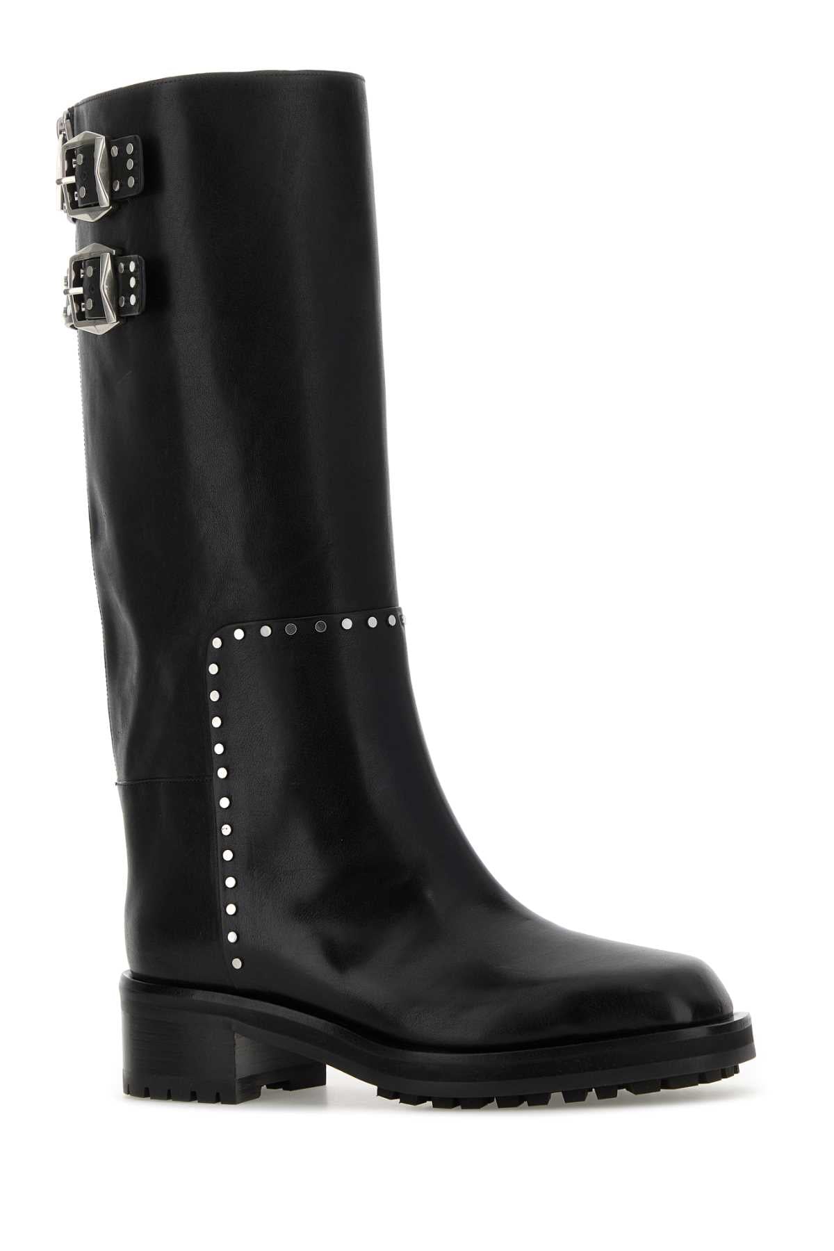 Jimmy Choo Women Black Leather Brooklyn Boots JIMMY CHOO