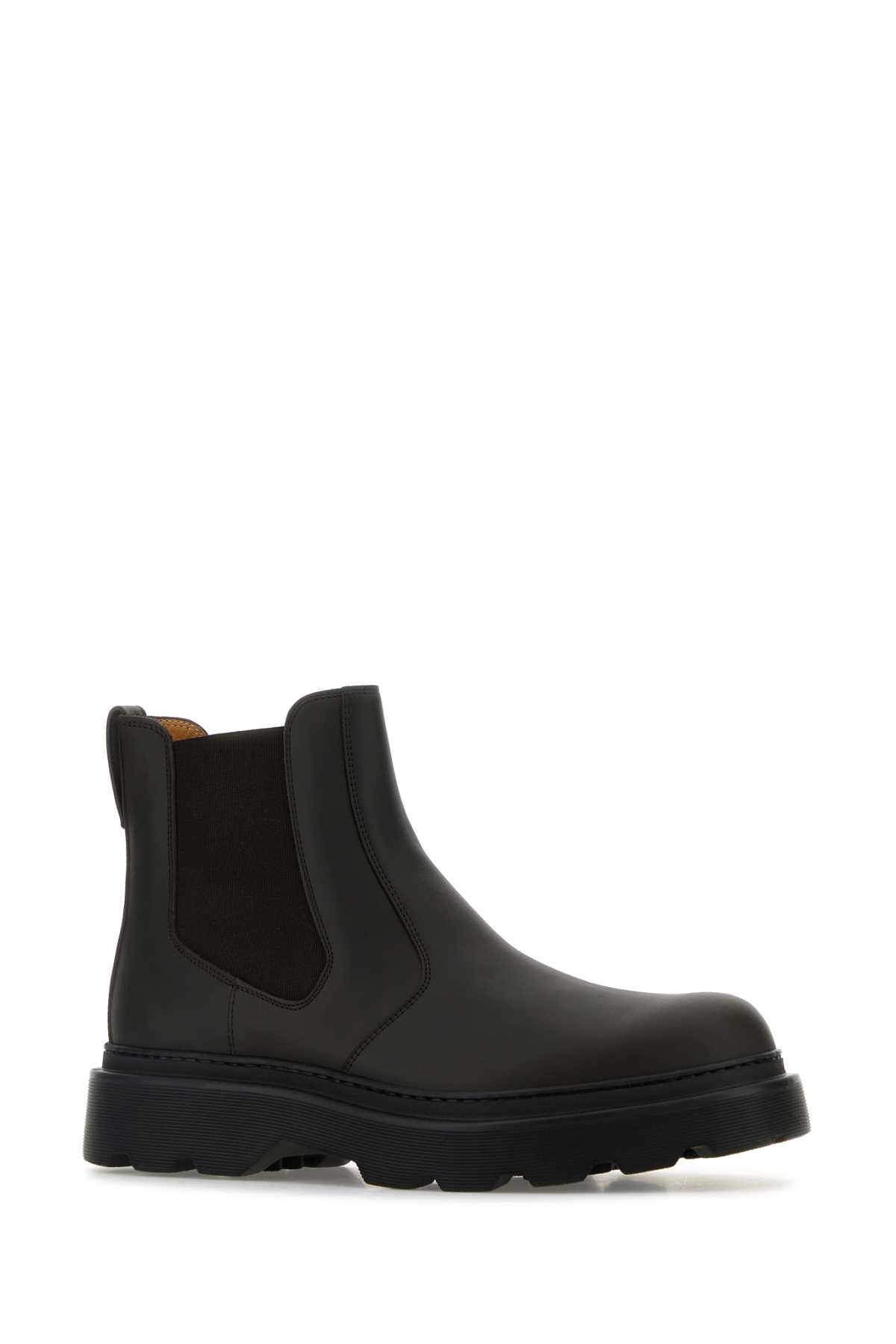 Tod's Men Dark Brown Leather Ankle Boots TOD'S