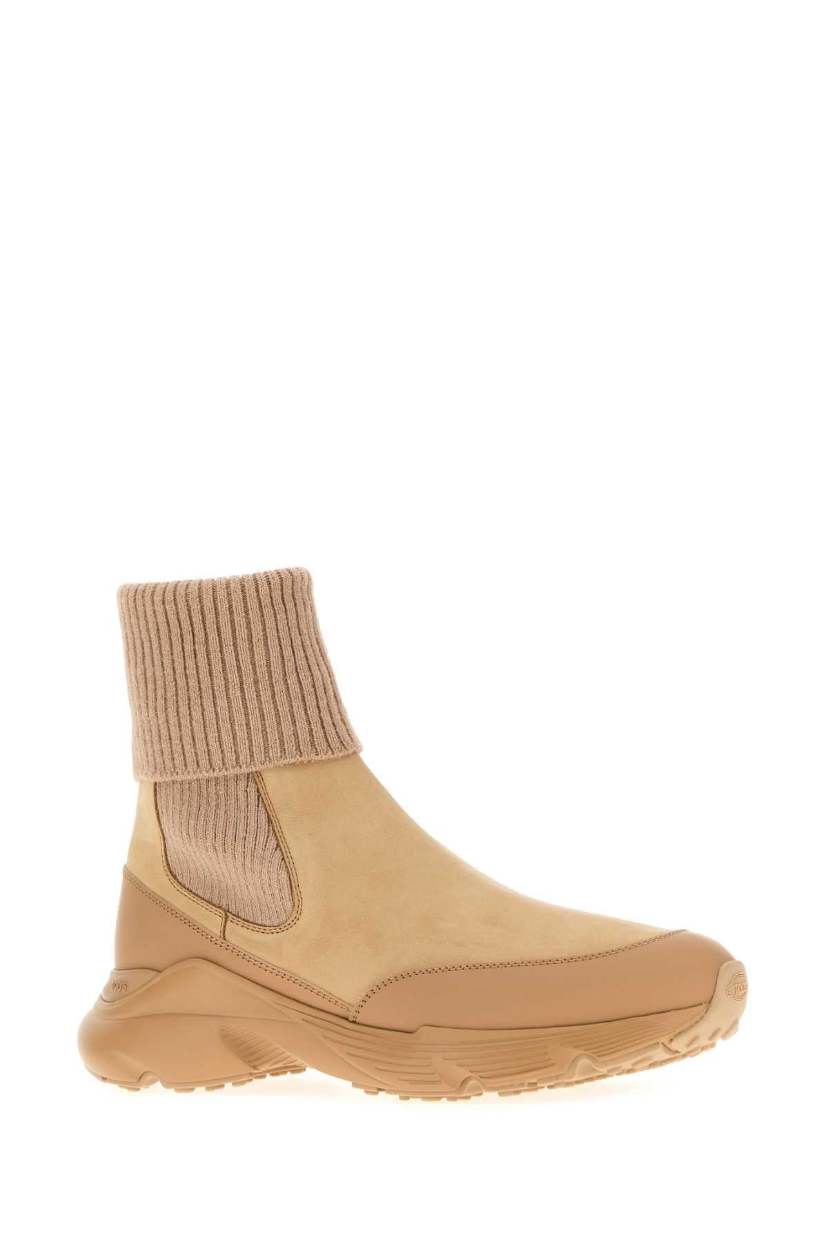 Tod's Women Beige Suede Ankle Boots TOD'S