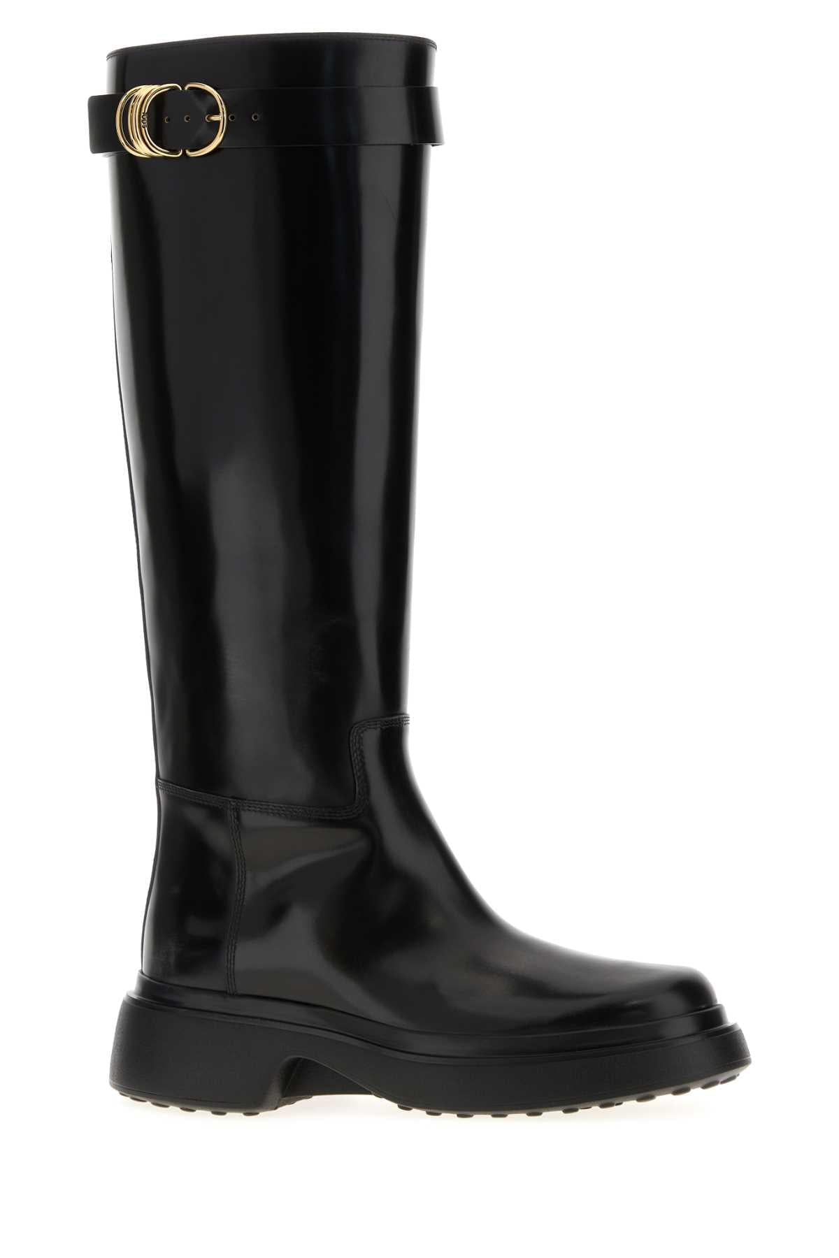 Tod's Women Black Leather Boots TOD'S