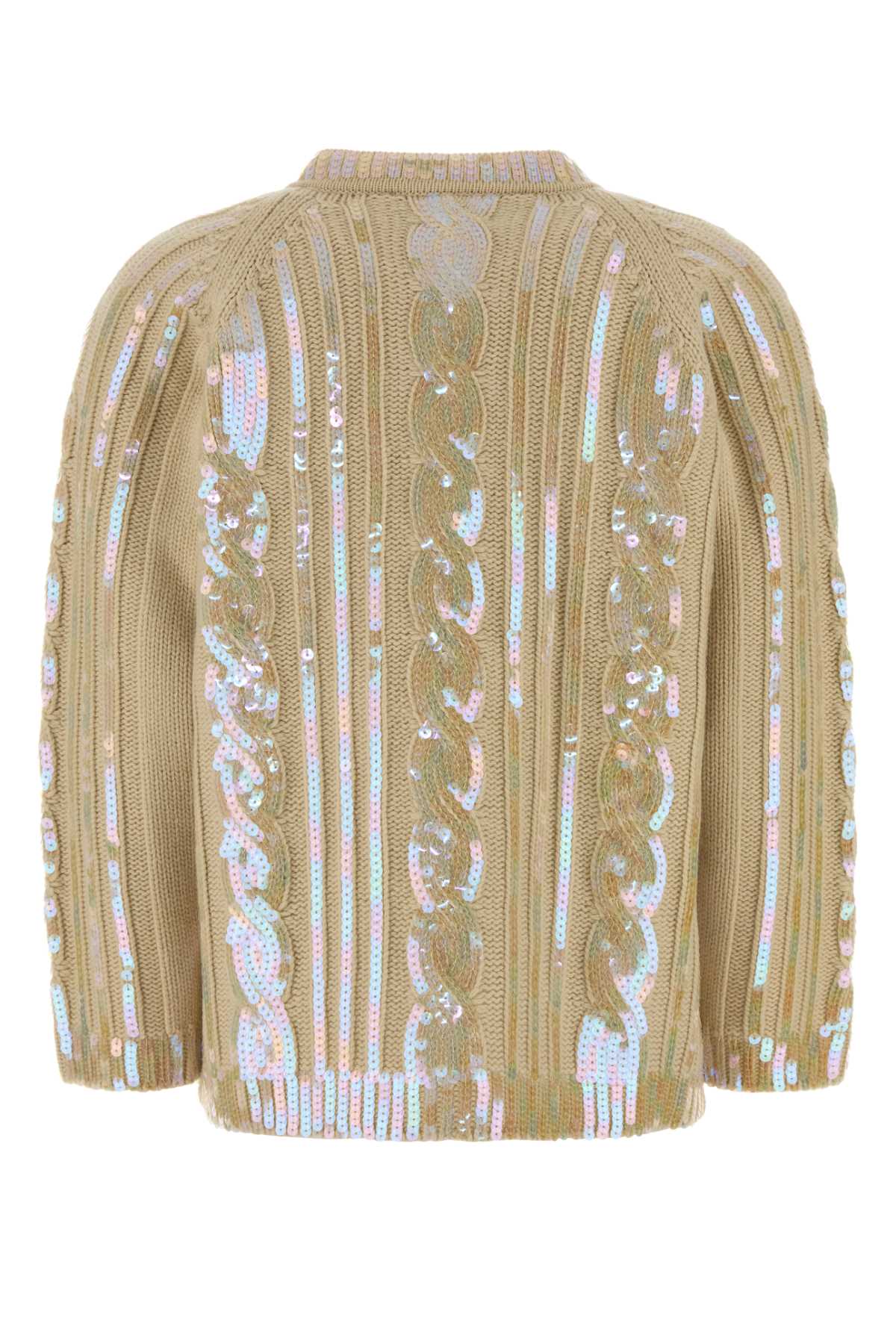 Valentino Garavani Women Beige Wool Cardigan VALENTINO GARAVANI