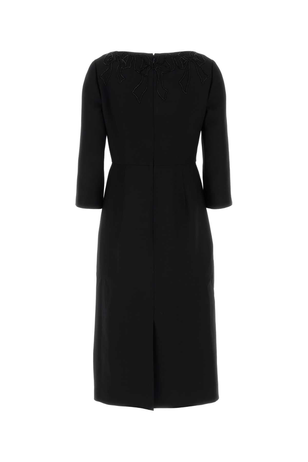 Valentino Garavani Women Black Wool Blend Dress VALENTINO GARAVANI