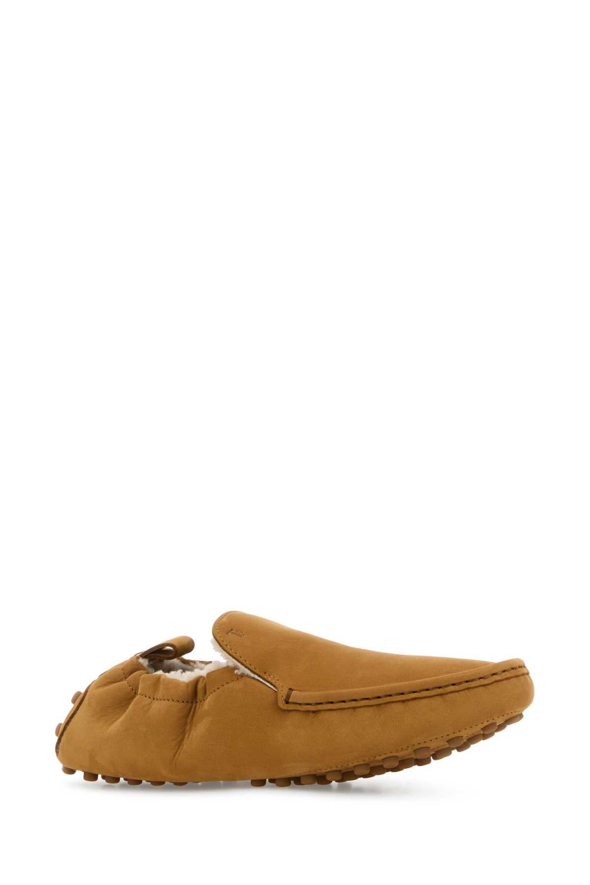 Tod's Women Camel Suede Loafers TOD'S