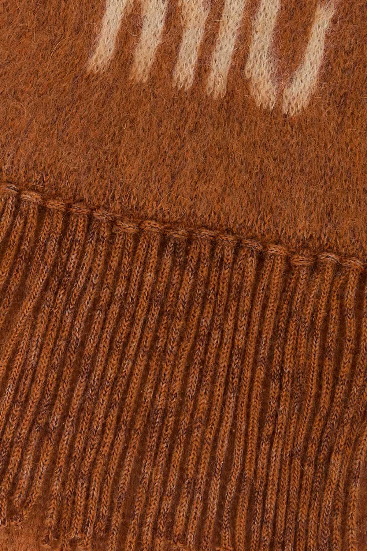 Miu Miu Women Orange Mohair Blend Scarf MIU MIU