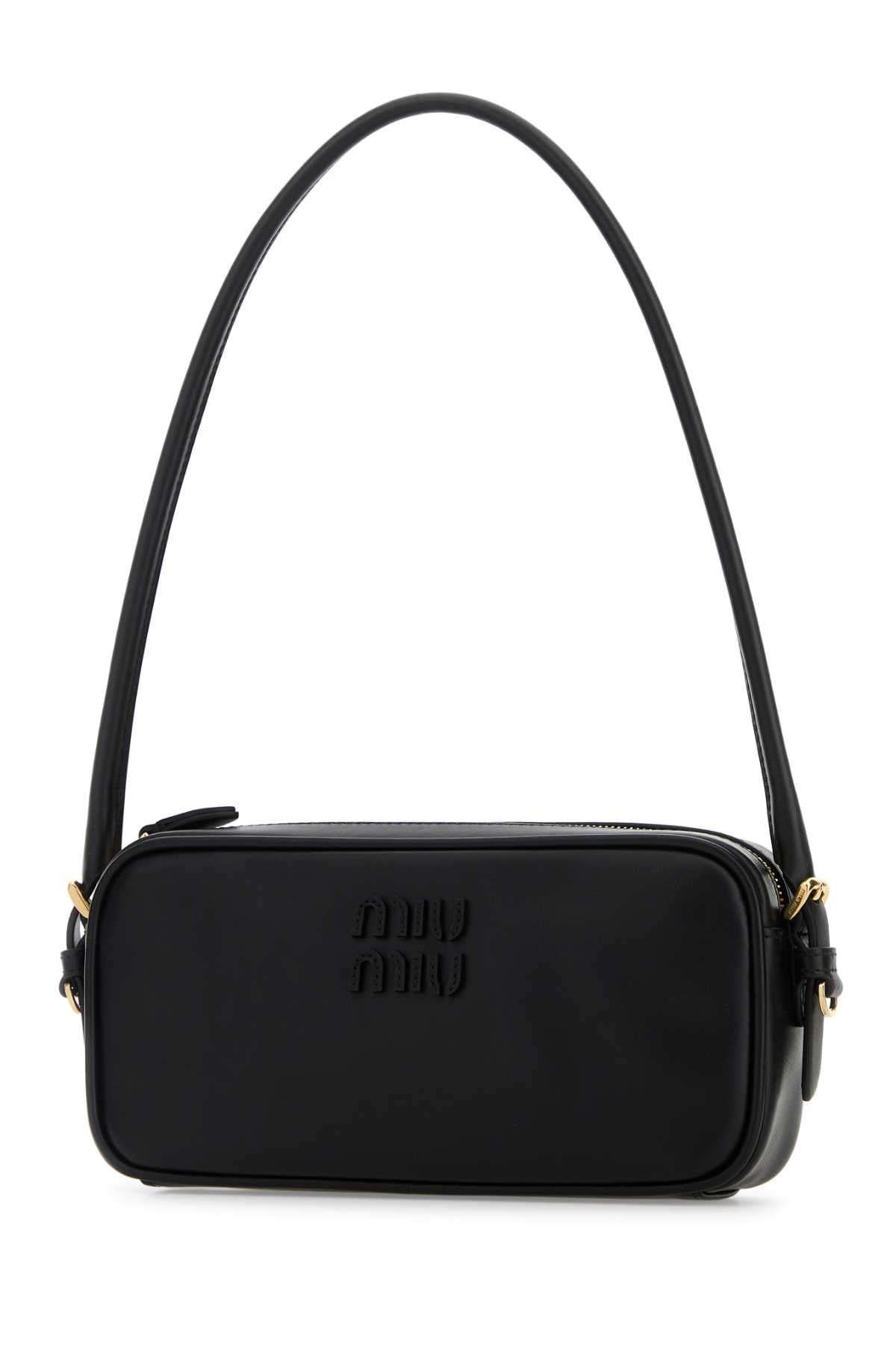Miu Miu Women Black Leather Shoulder Bag MIU MIU