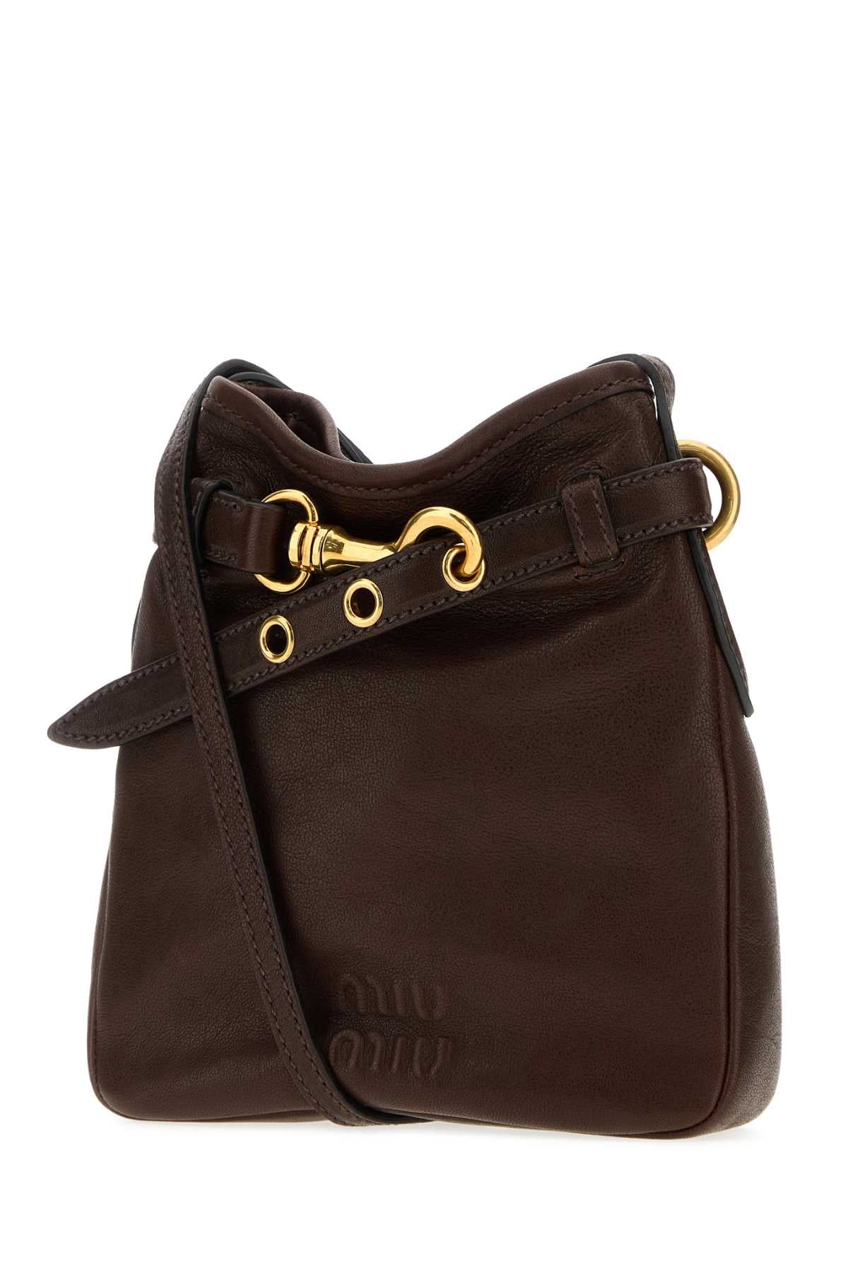 Miu Miu Women Chocolate Nappa Leather Crossbody Bag MIU MIU
