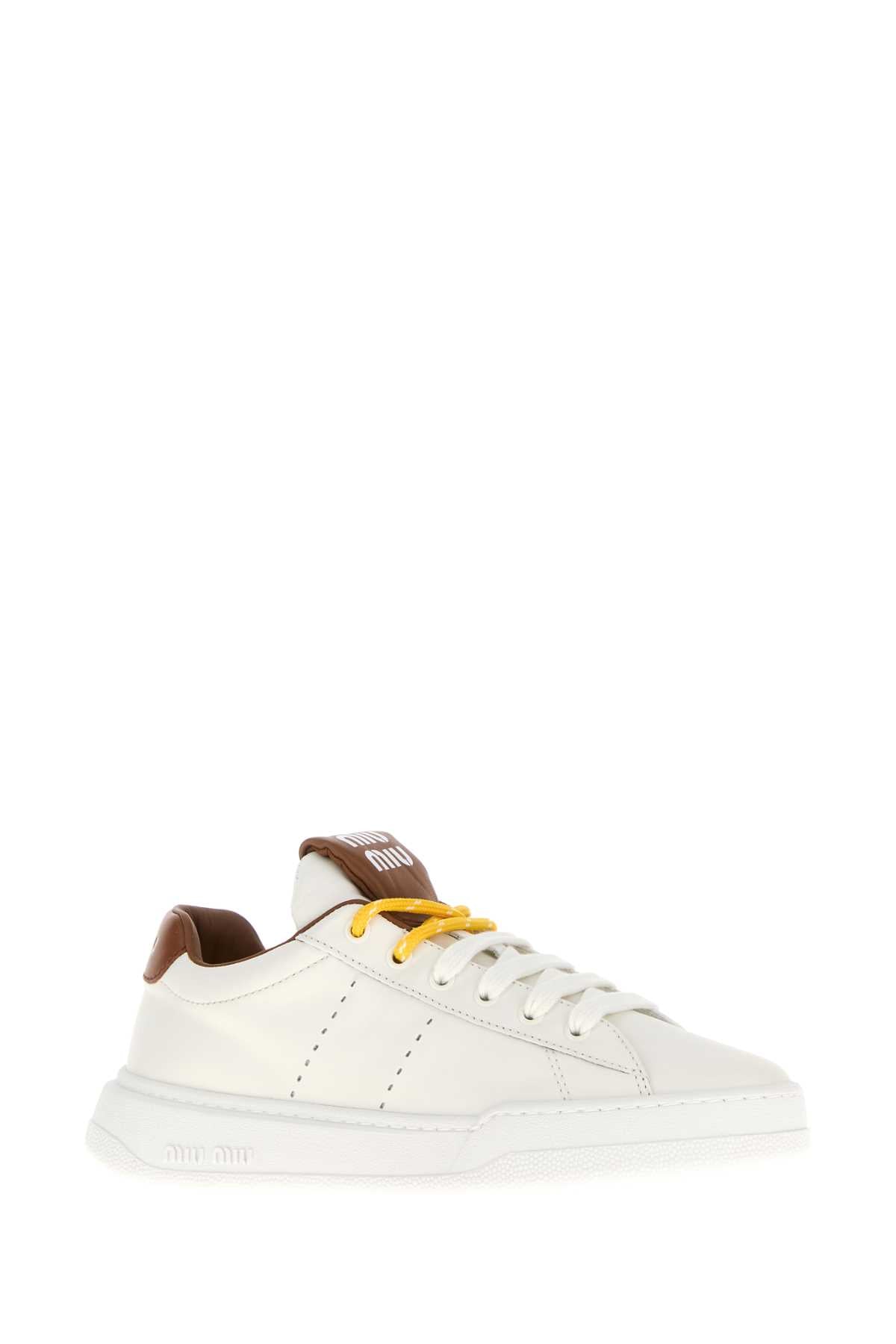 Miu Miu Women White Leather Sneakers MIU MIU