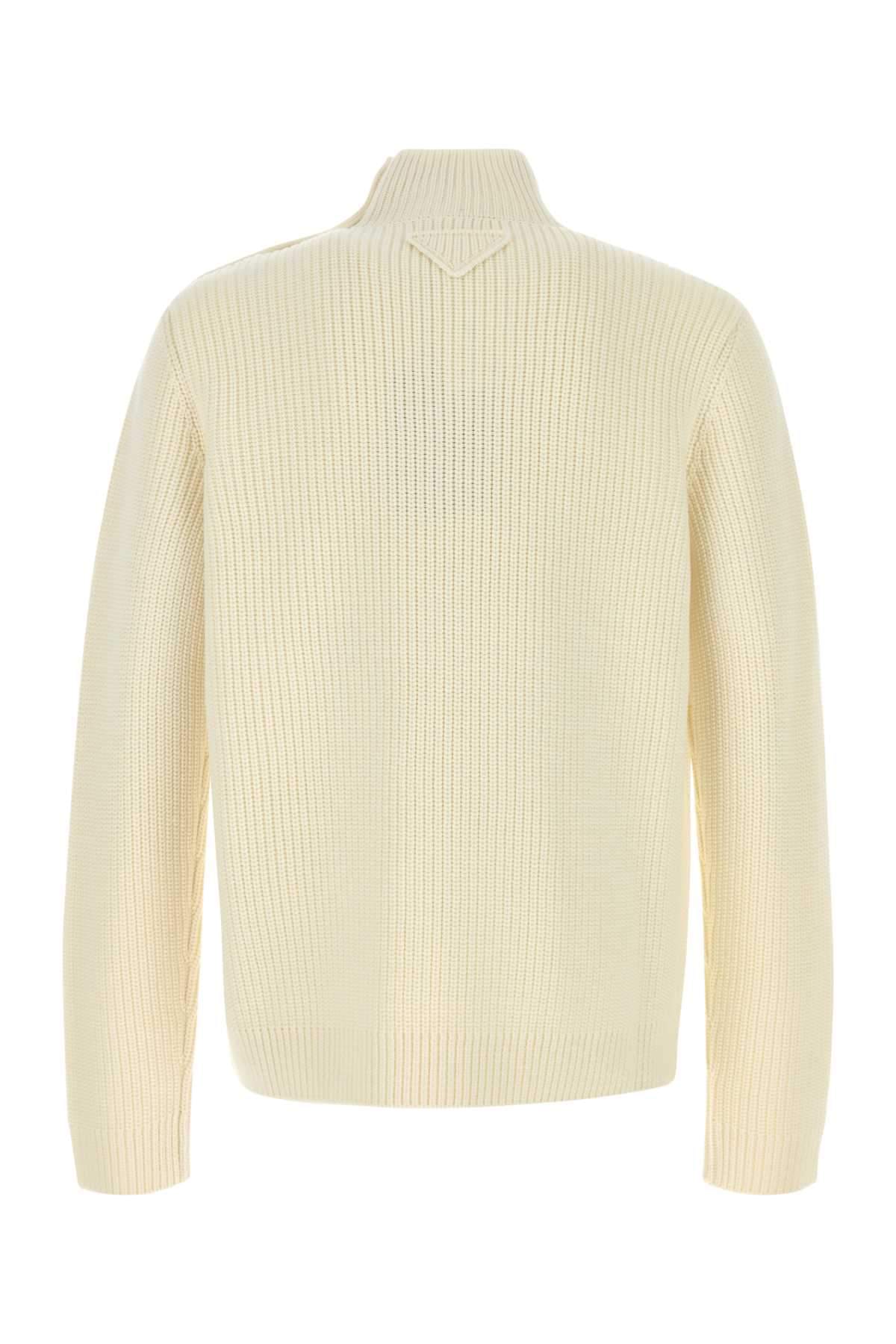 Prada Men Ivory Wool Sweater PRADA