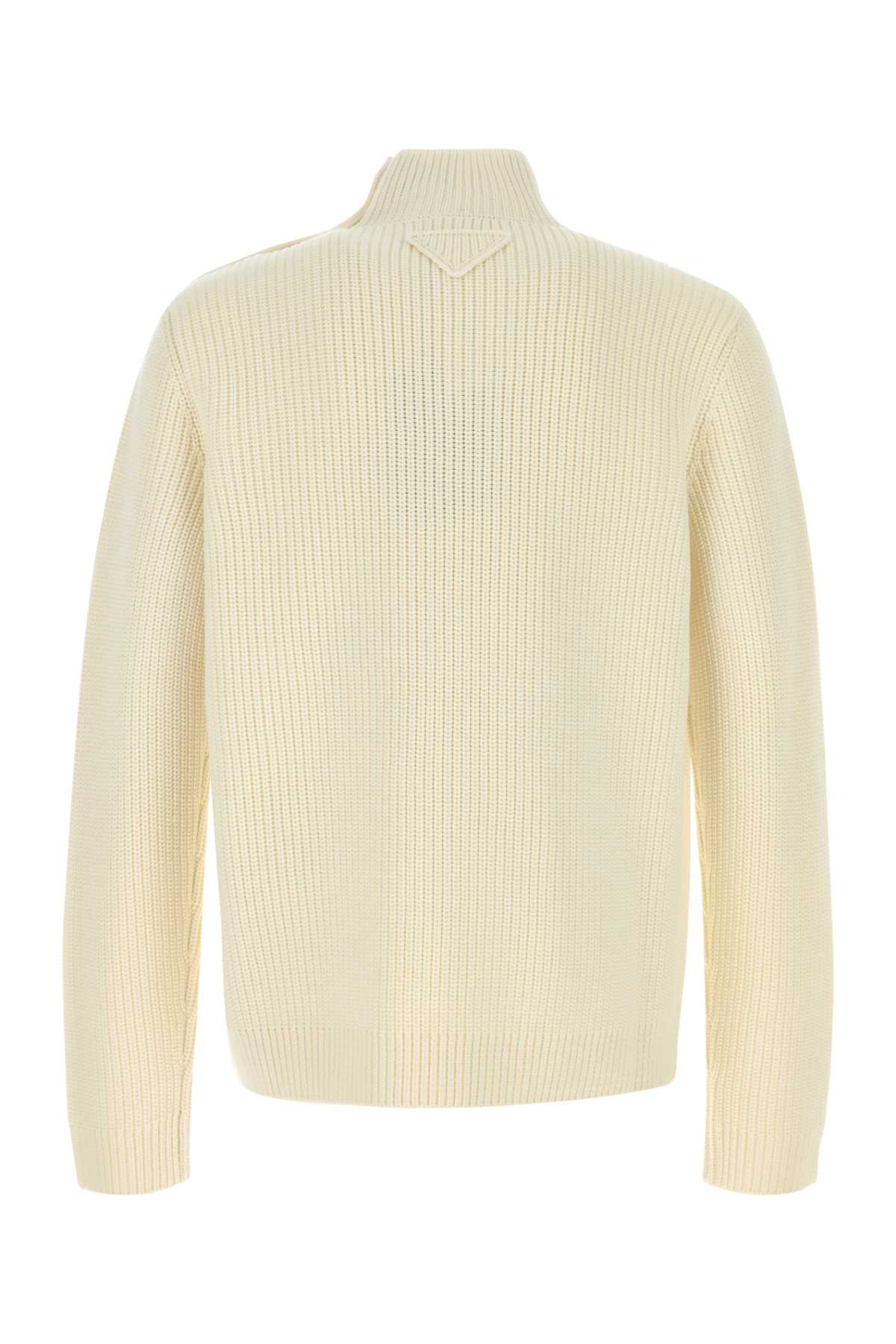 Prada Men Ivory Wool Sweater PRADA