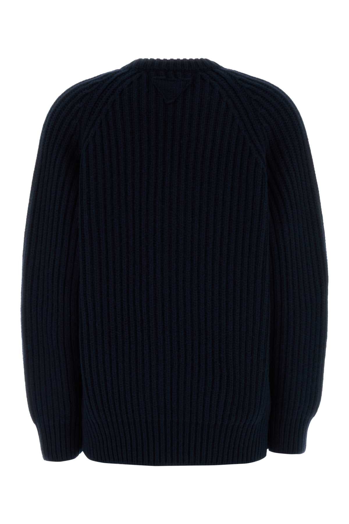 Prada Women Dark Blue Wool Blend Sweater PRADA