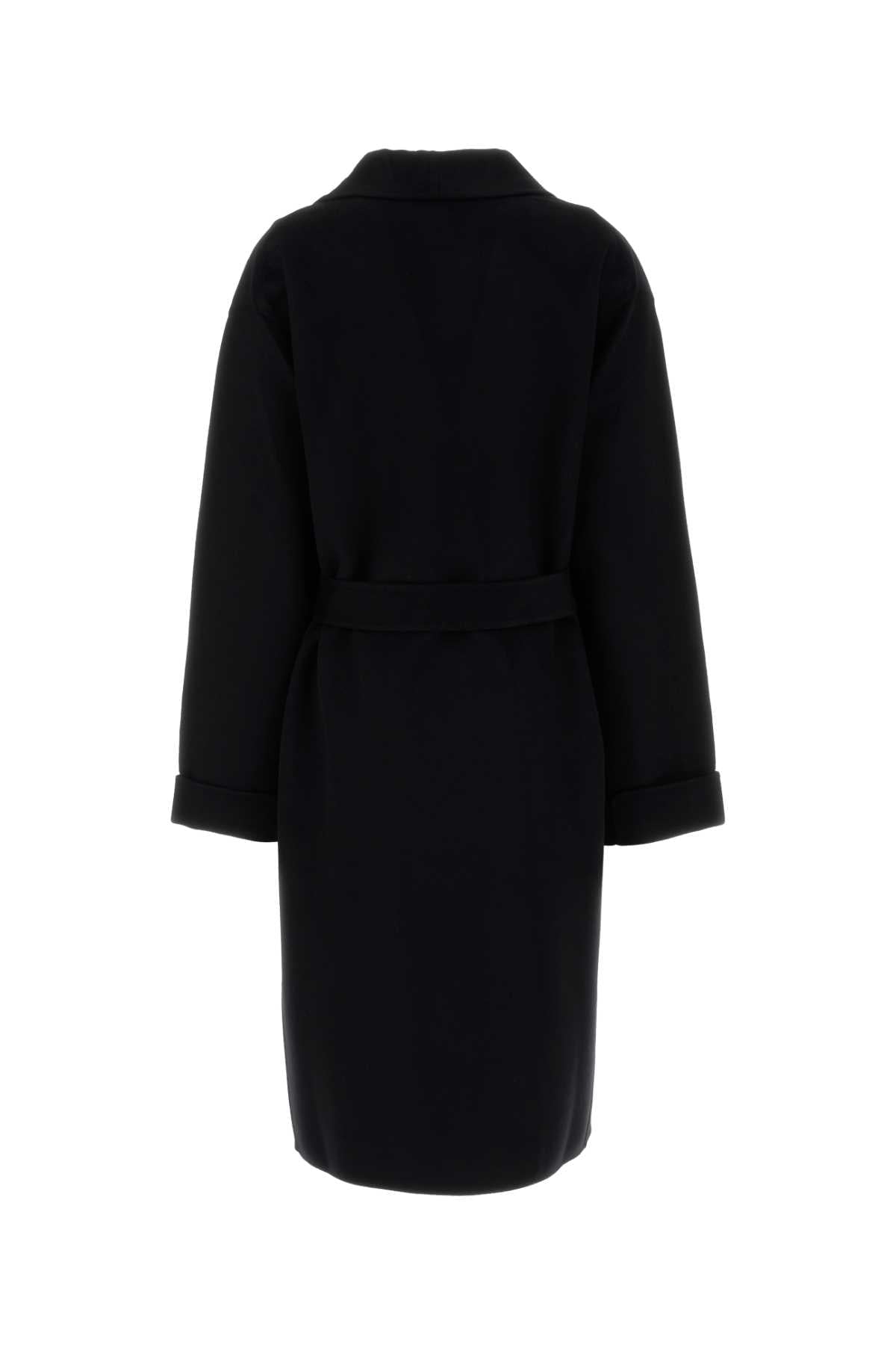 Prada Women Black Wool Blend Coat