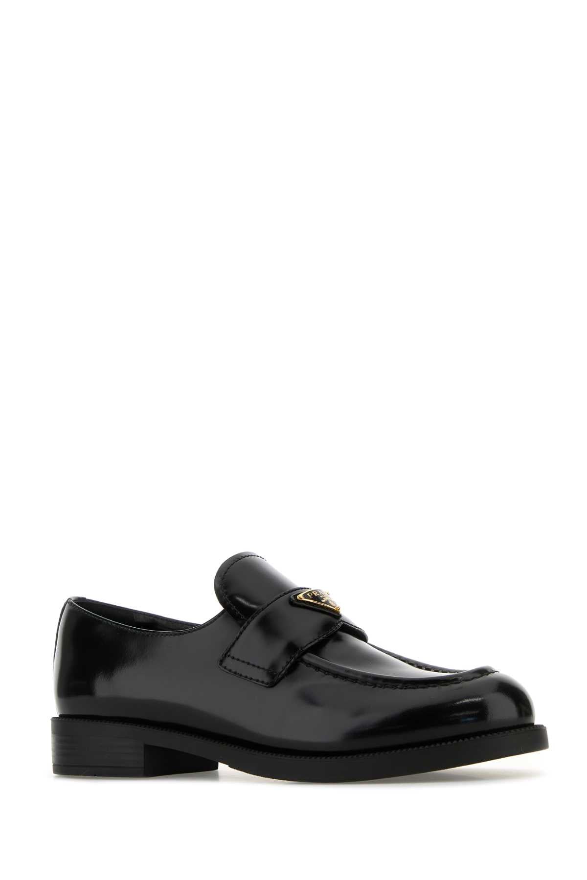 Prada Women Black Leather Loafers PRADA
