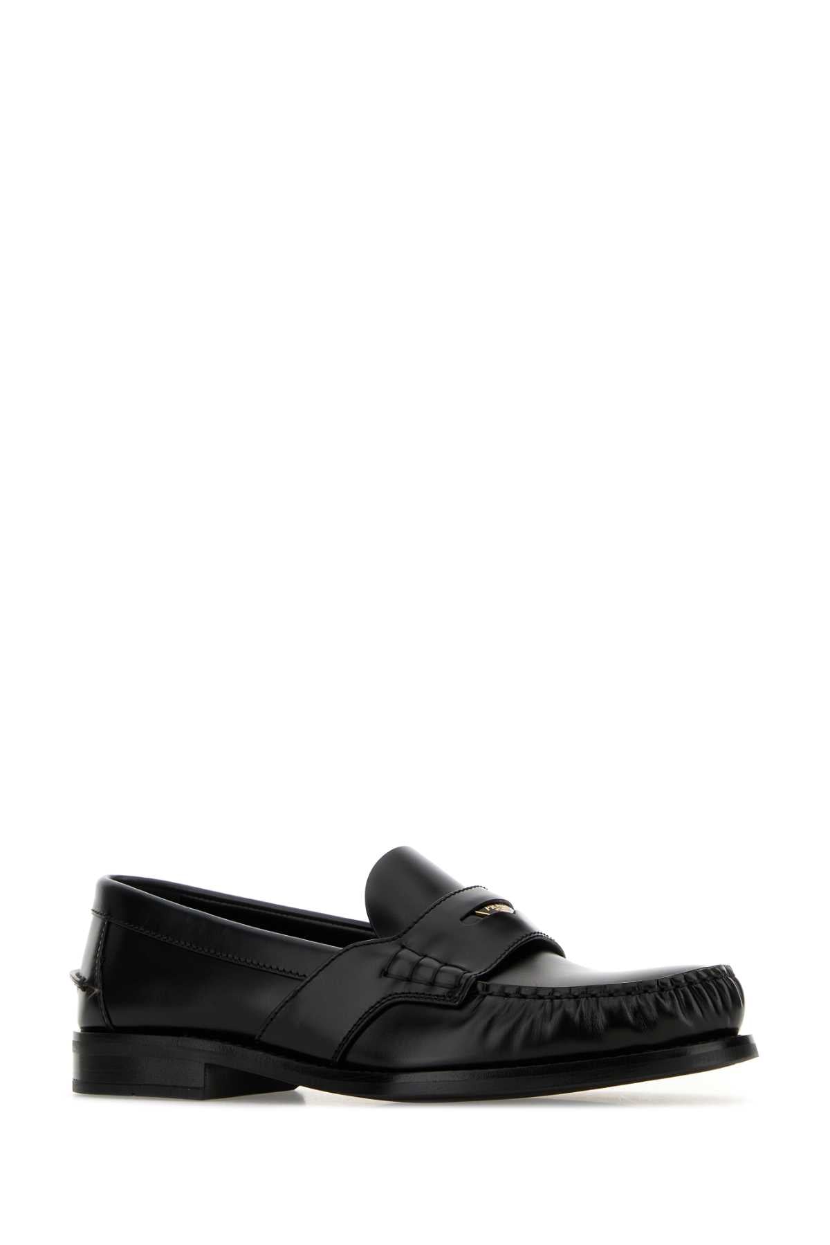 Prada Women Black Leather Loafers PRADA
