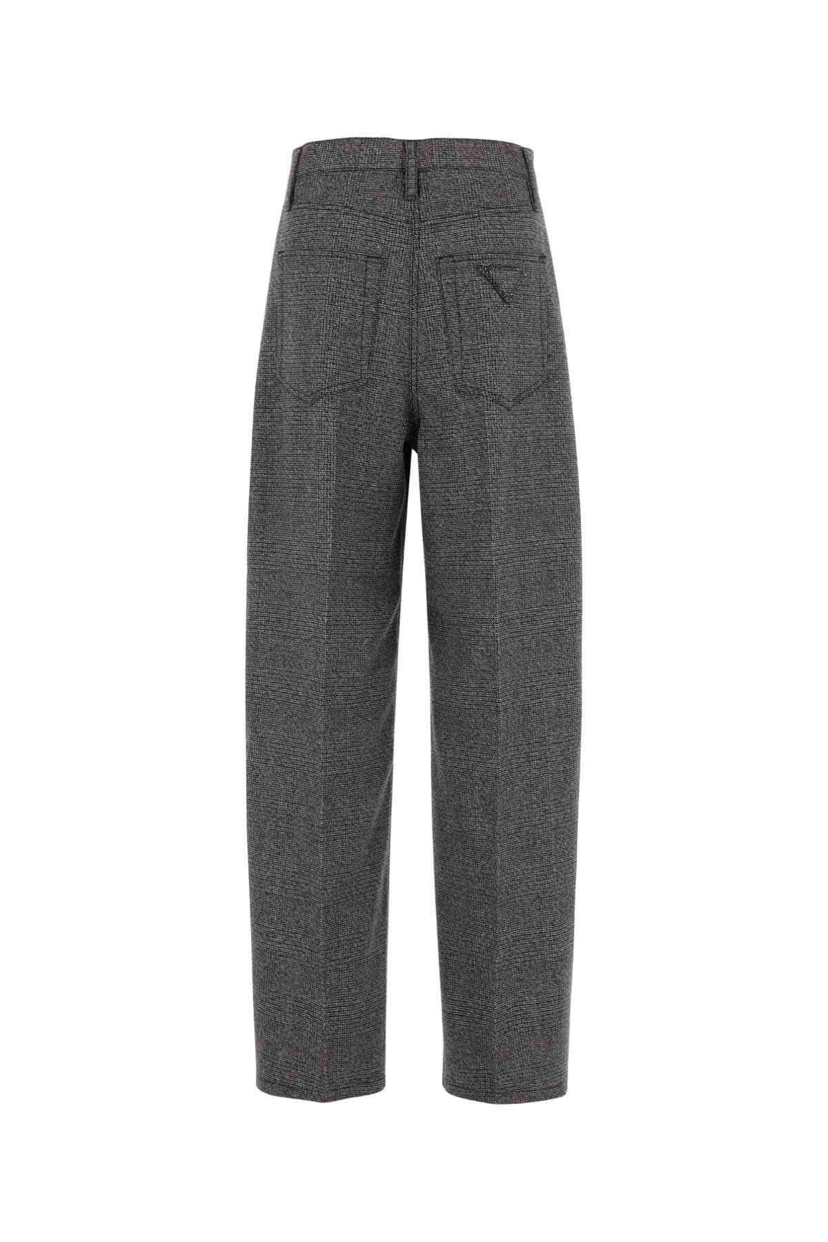 Prada Women Embroidered Glencheck Pant PRADA