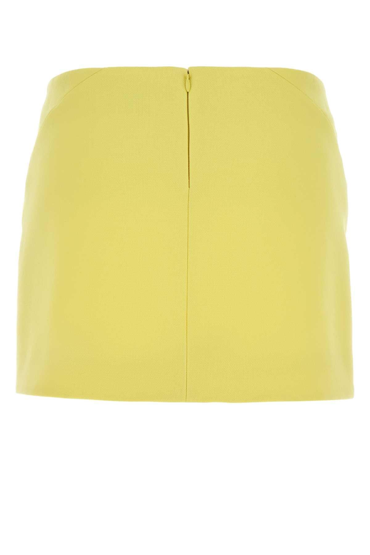 Givenchy Women Yellow Stretch Crepe Mini Skirt GIVENCHY