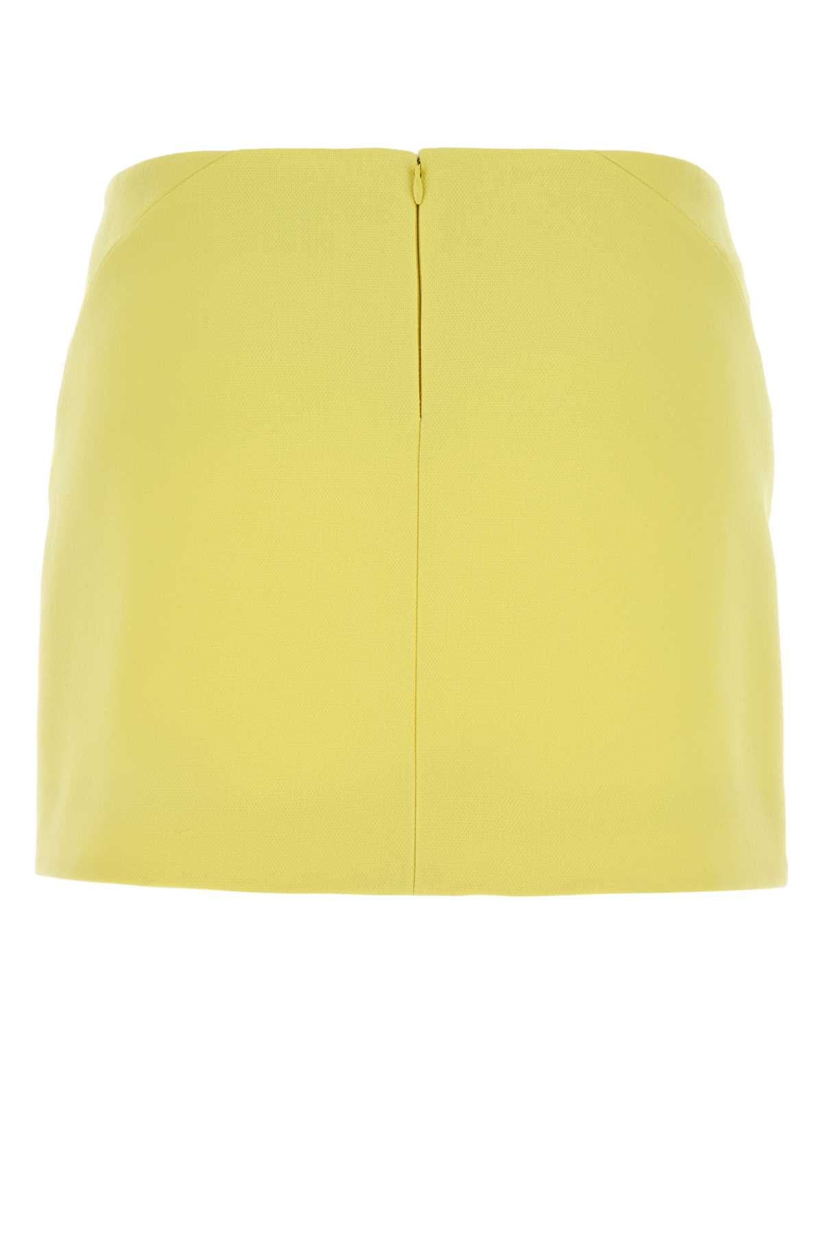 Givenchy Women Yellow Stretch Crepe Mini Skirt GIVENCHY