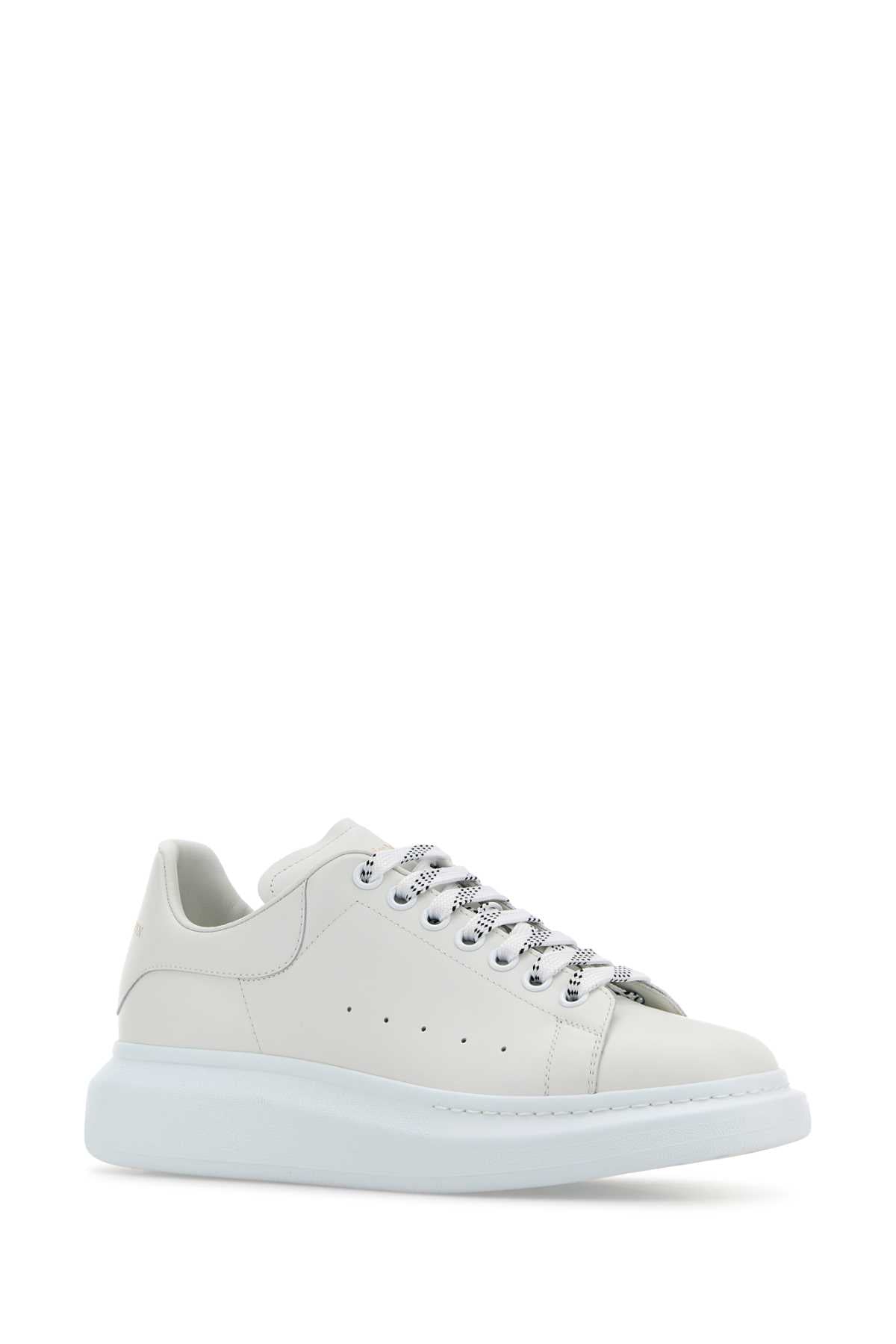Alexander Mcqueen Men Chalk Leather Sneakers With Chalk Leather Heel ALEXANDER MCQUEEN