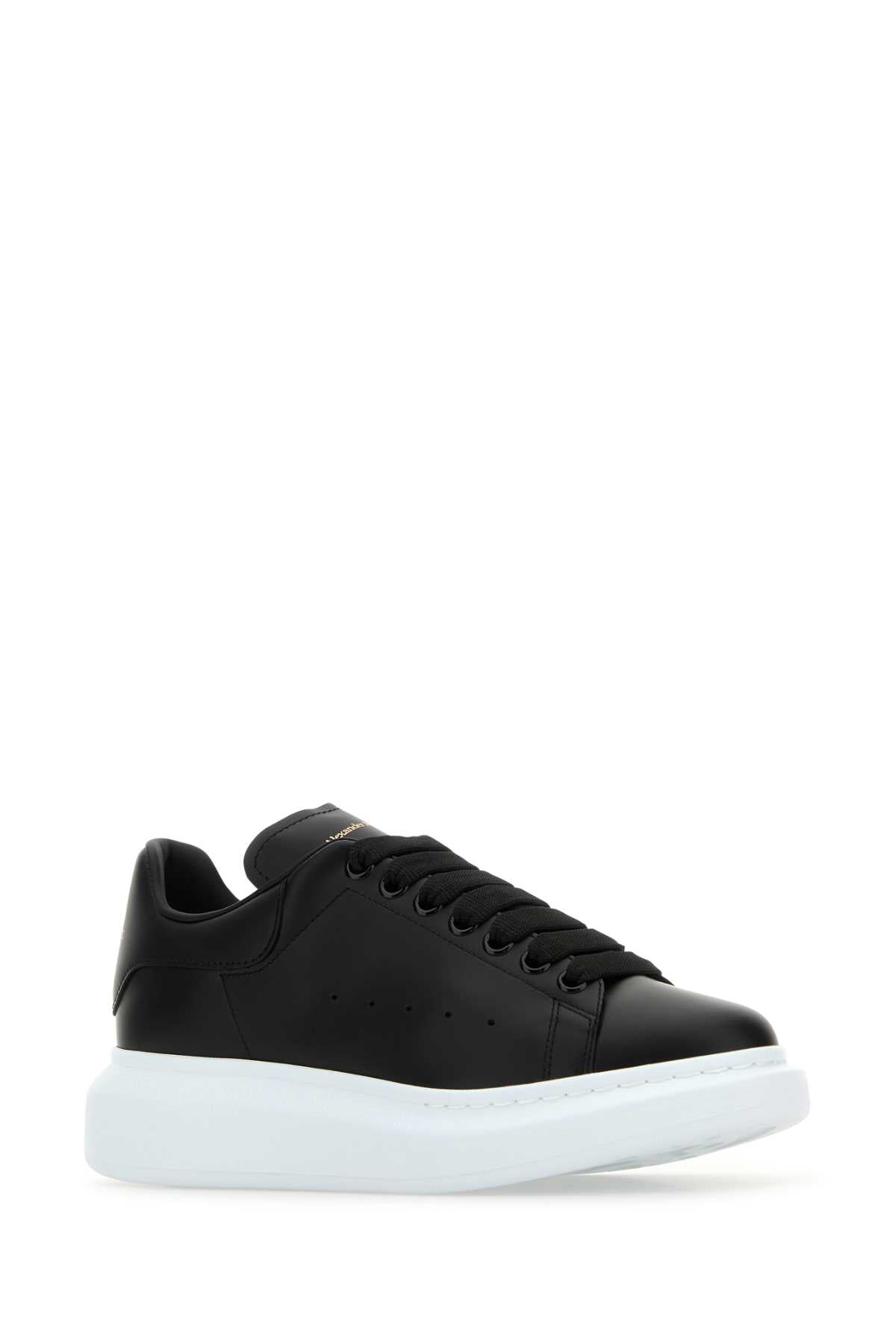 Alexander Mcqueen Women Black Leather Sneakers ALEXANDER MCQUEEN