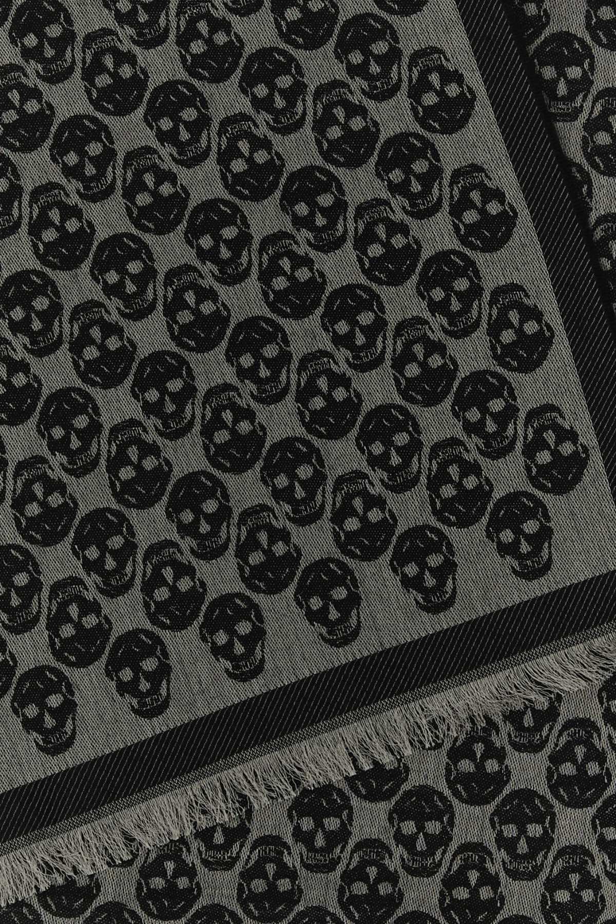 Alexander Mcqueen Men Embroidered Wool Blend Foulard ALEXANDER MCQUEEN