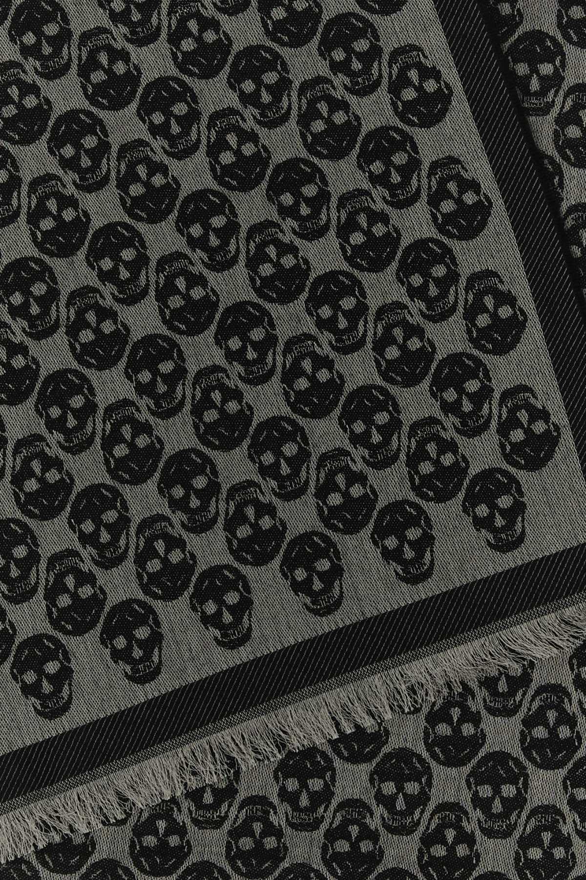 Alexander Mcqueen Men Embroidered Wool Blend Foulard ALEXANDER MCQUEEN