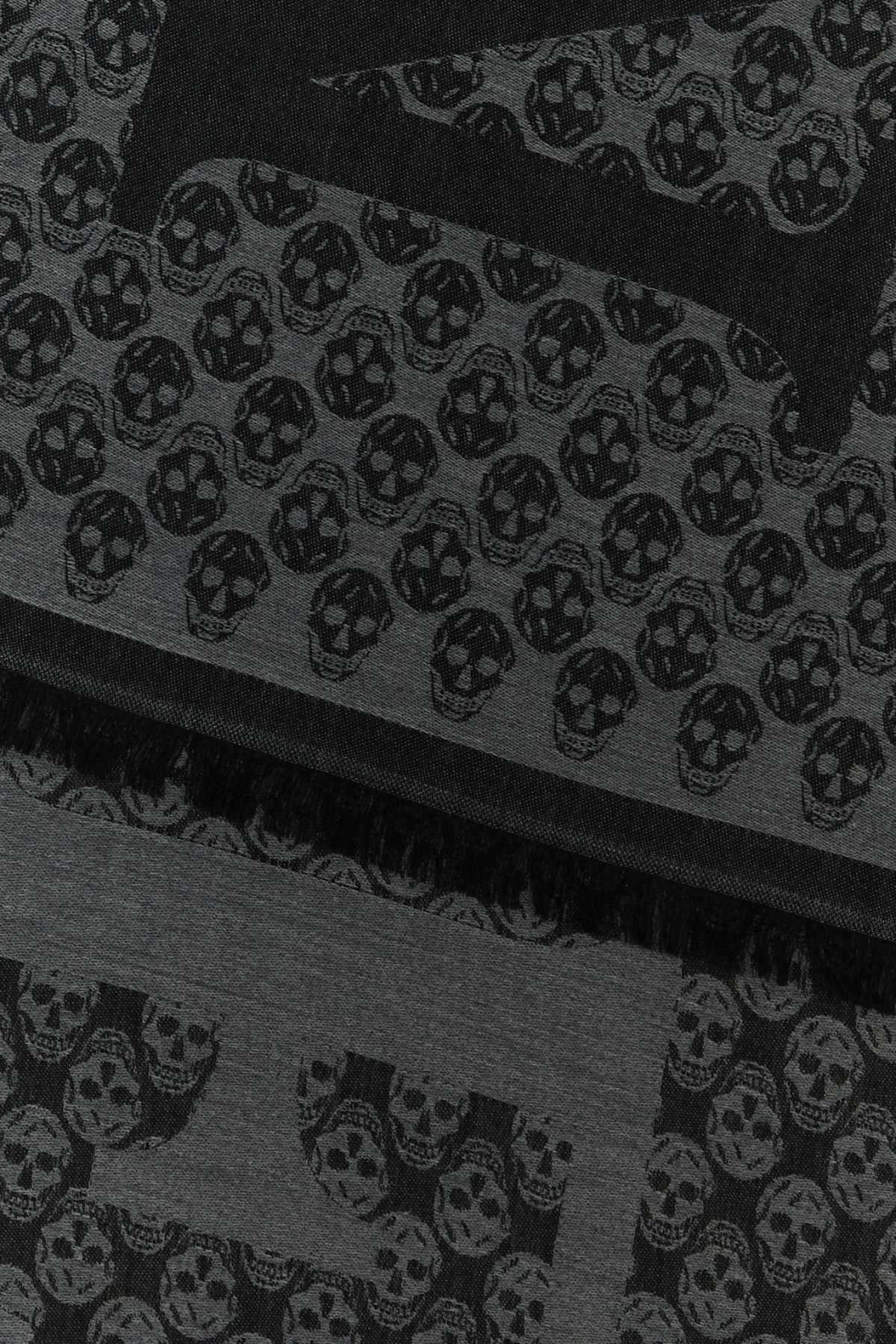 Alexander Mcqueen Men Embroidered Wool Foulard ALEXANDER MCQUEEN