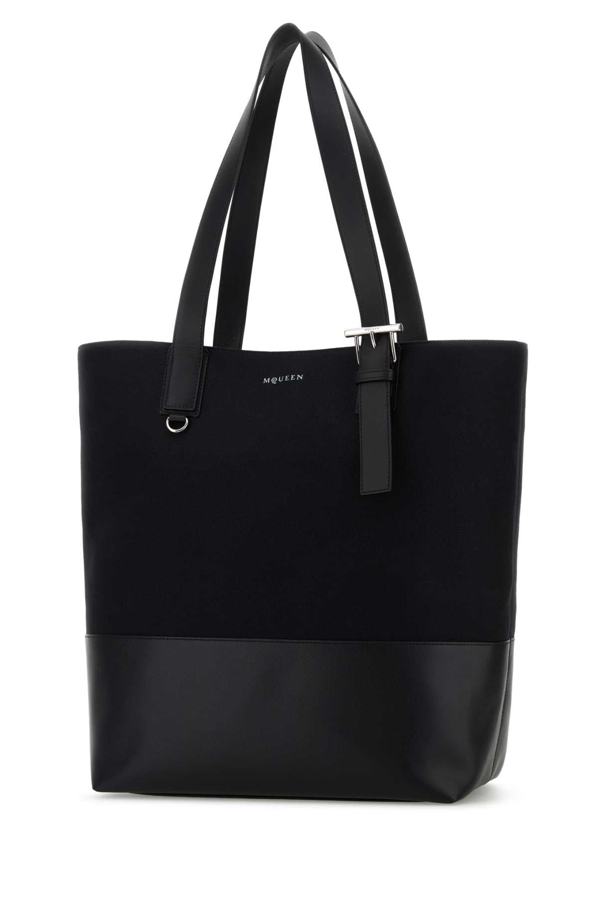 Alexander Mcqueen Men Black Canvas Shopping Bag ALEXANDER MCQUEEN