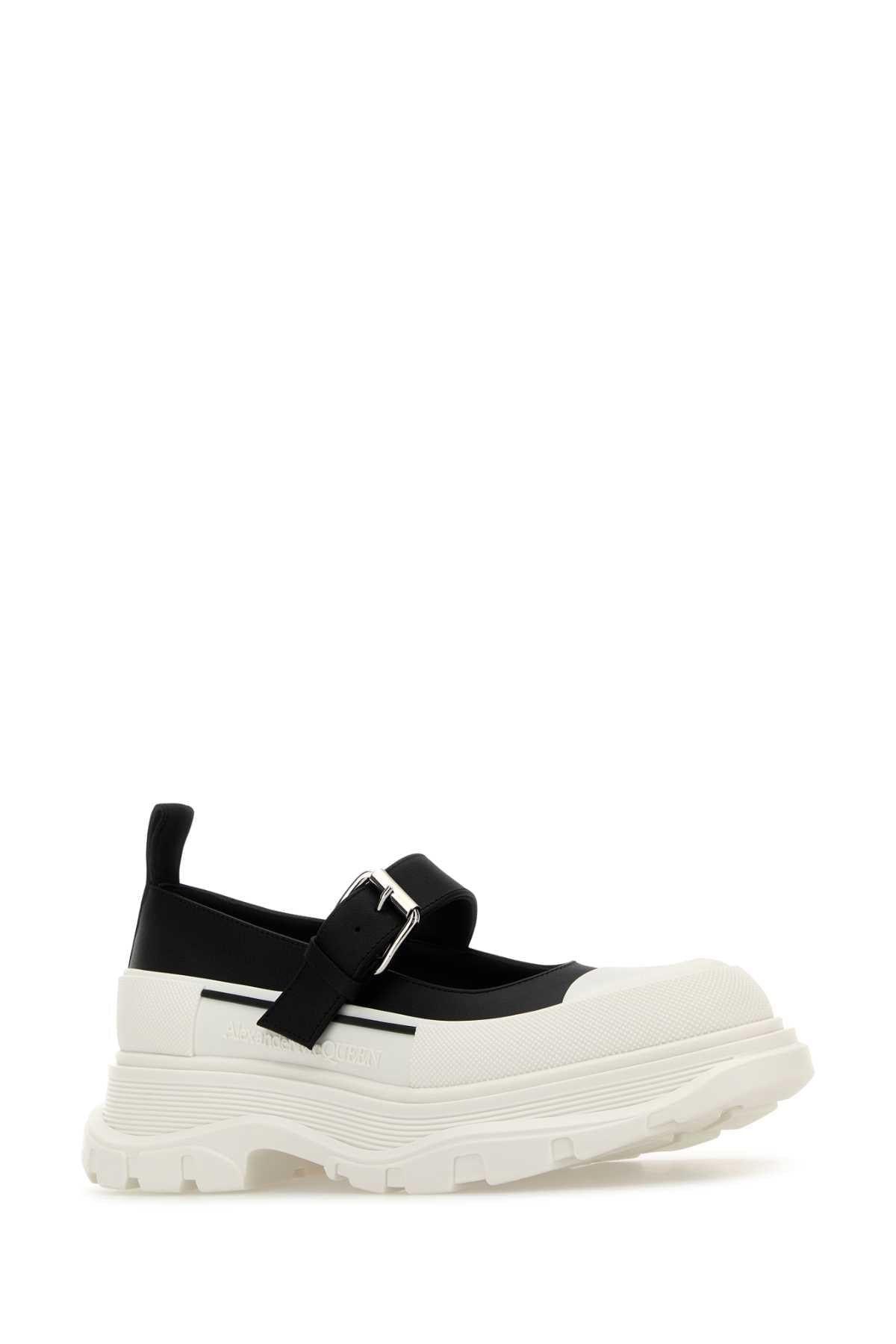 Alexander Mcqueen Women Two-Tone Leather And Rubber Ballerinas ALEXANDER MCQUEEN