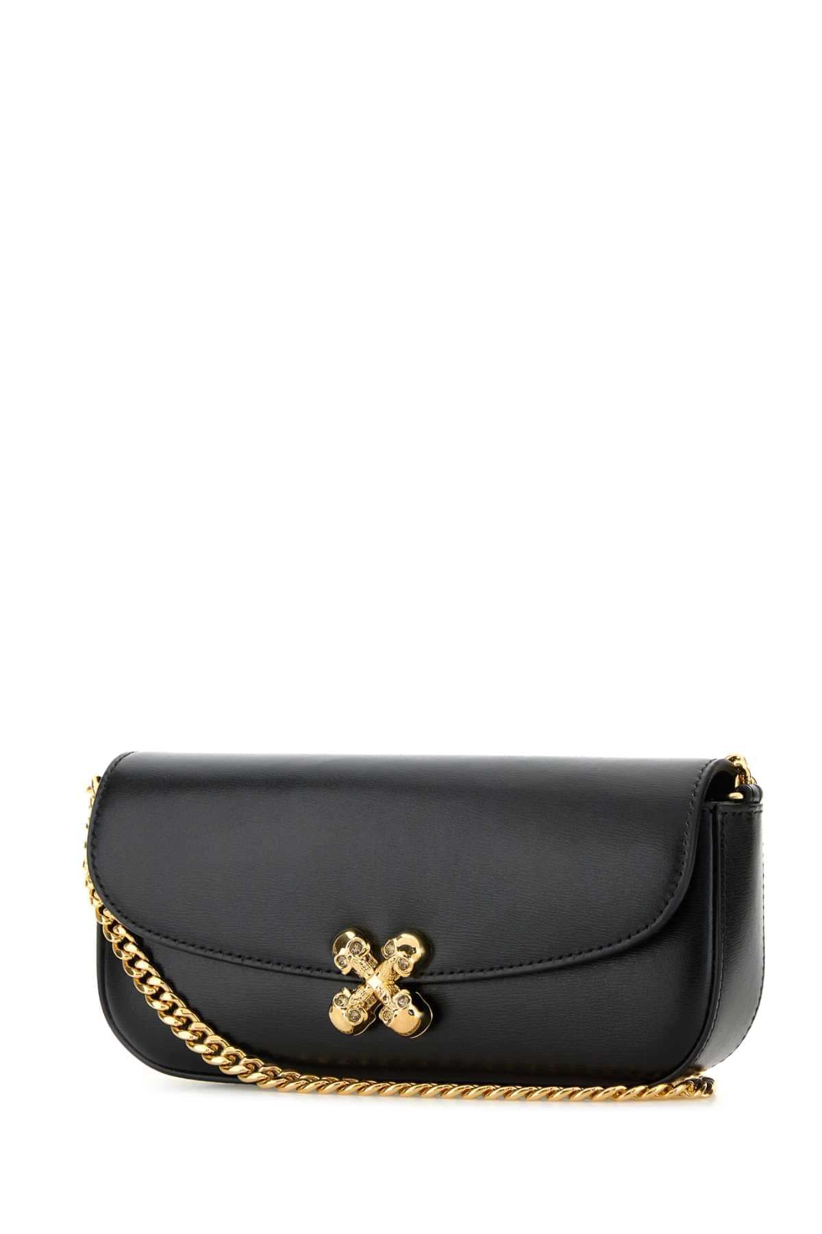 Alexander Mcqueen Women Black Healthier Small Skull Flower Crossbody Bag ALEXANDER MCQUEEN