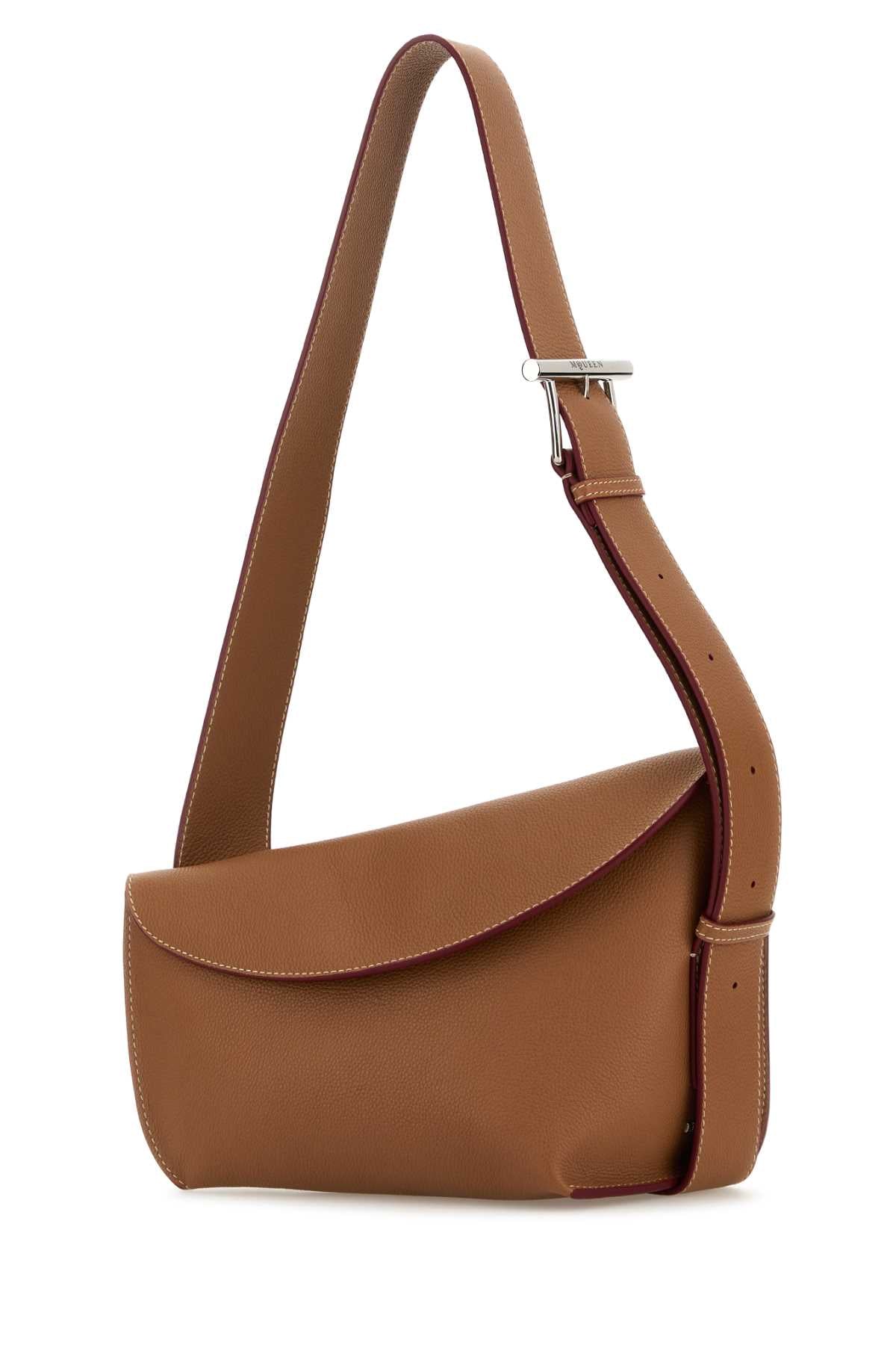 Alexander Mcqueen Women Caramel Large Sling T-Bar Crossbody Bag ALEXANDER MCQUEEN