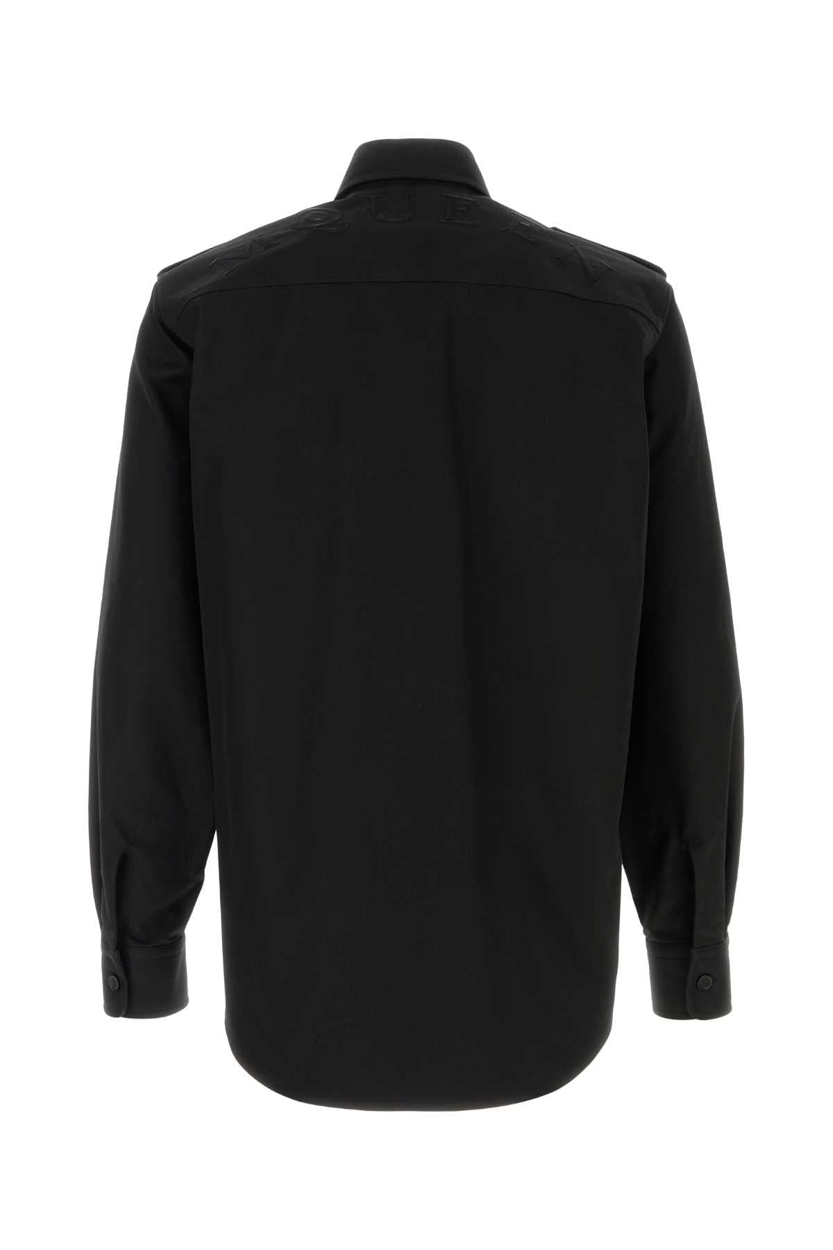 Alexander Mcqueen Men Black Cotton Shirt ALEXANDER MCQUEEN