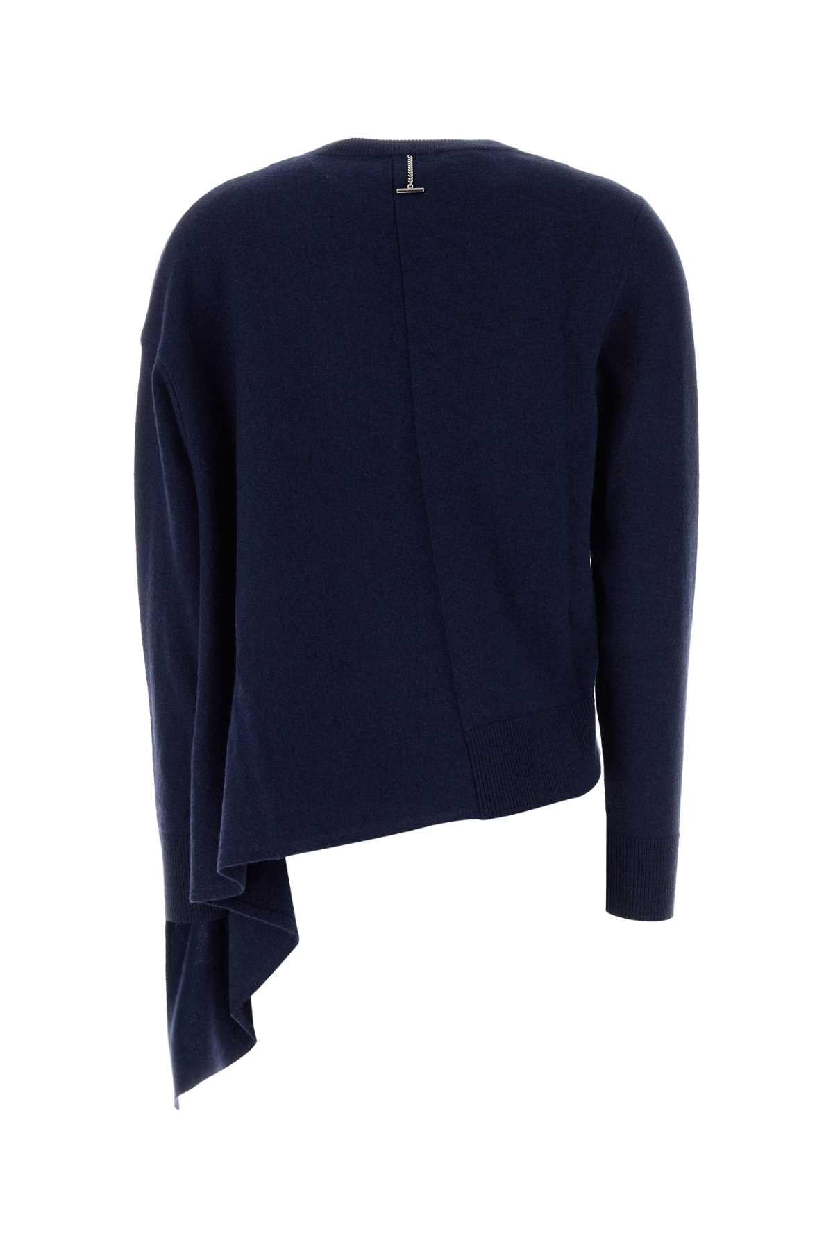 Alexander Mcqueen Women Navy Blue Cashmere Blend Sweater ALEXANDER MCQUEEN