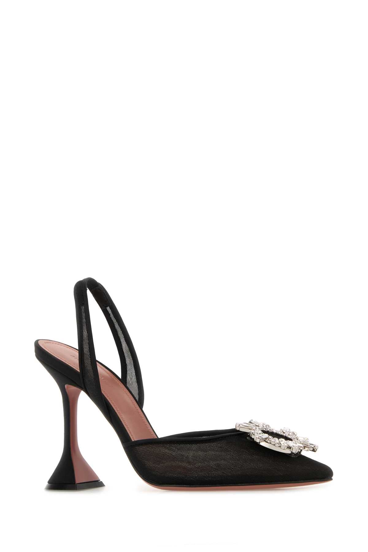 Amina Muaddi Women Black Mesh Begum Pumps AMINA MUADDI