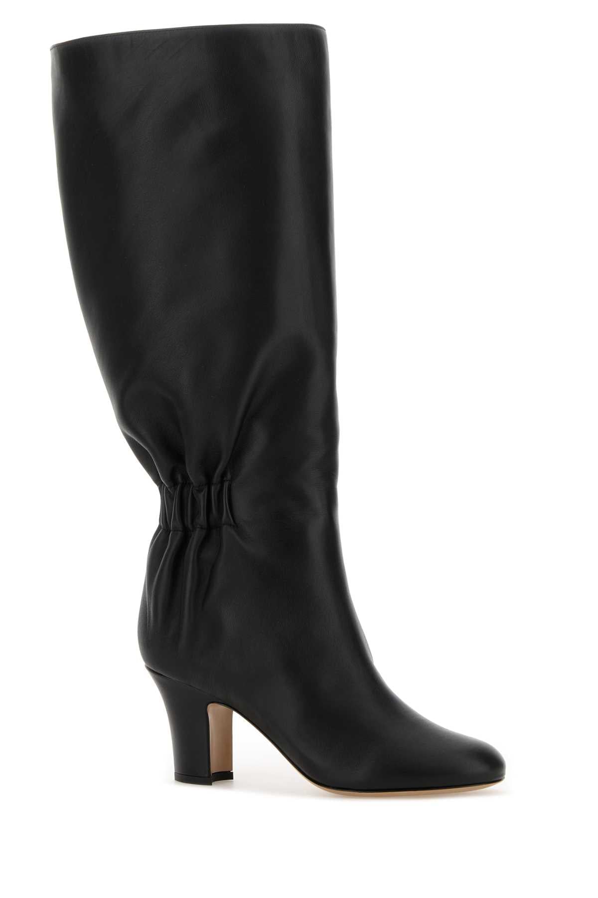 Salvatore Ferragamo Women Black Leather Jannette 70 Boots FERRAGAMO