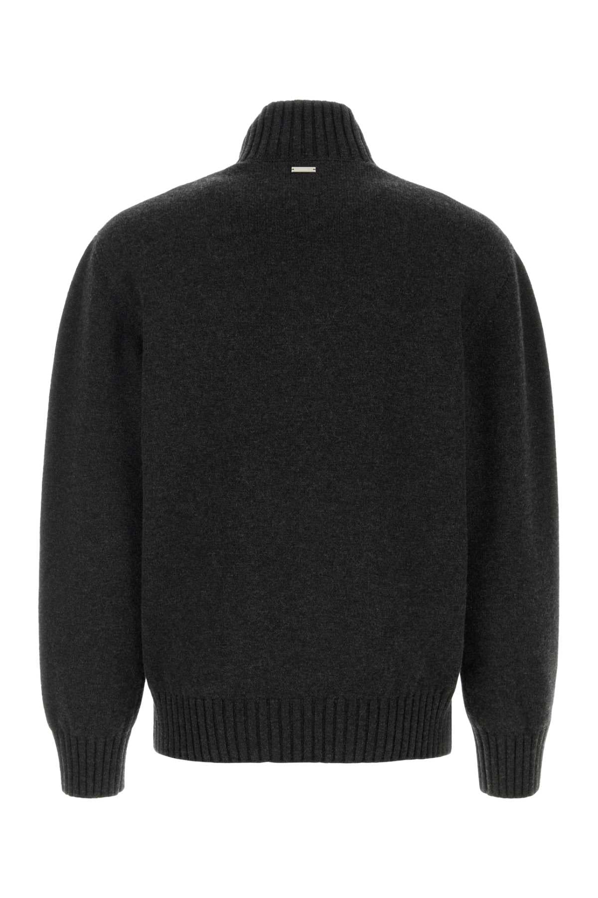 Salvatore Ferragamo Men Slate Cashmere Blend Sweater FERRAGAMO